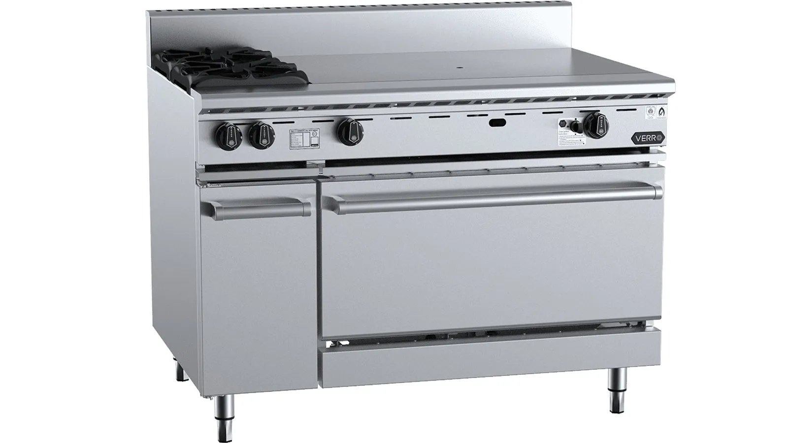 VERRO VOV-SB2-TT9 - Combination Oven With 2 Open Burners 900mm Target Top