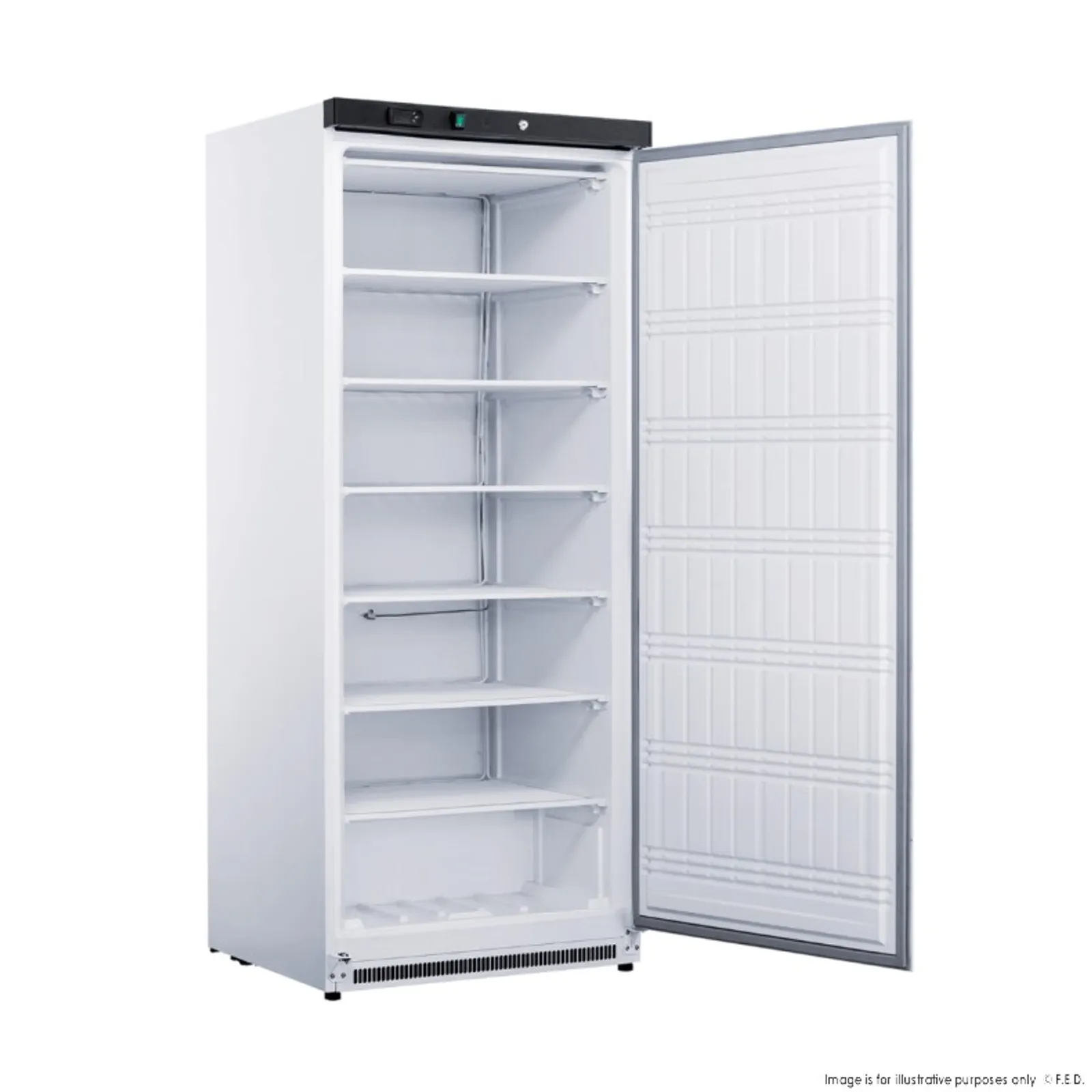 Fed-X XF600SS - 1 Door Upright Static Freezer - Stainless Steel