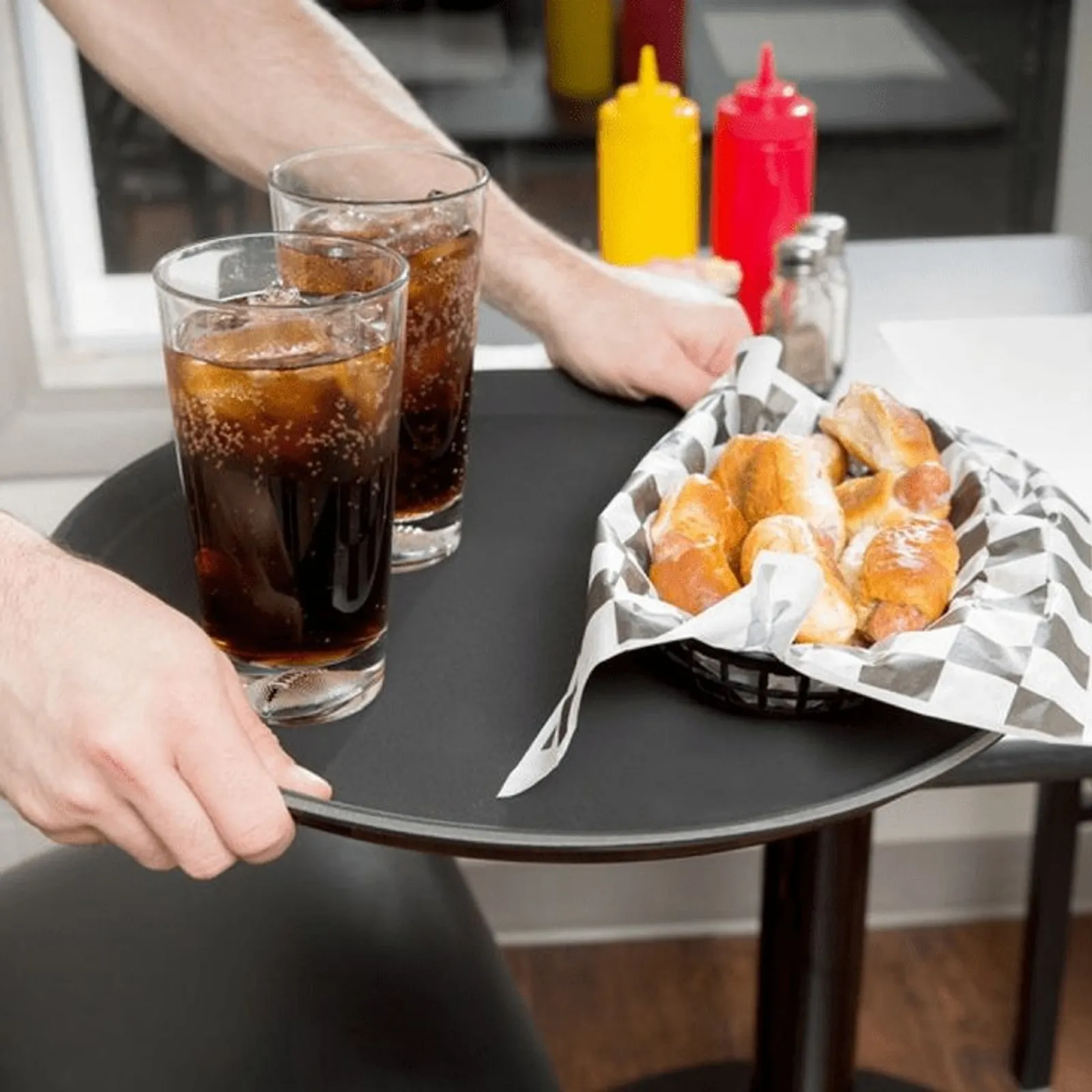 KH Classik Chef 89140 - Tray Non Slip Round 400mm Black