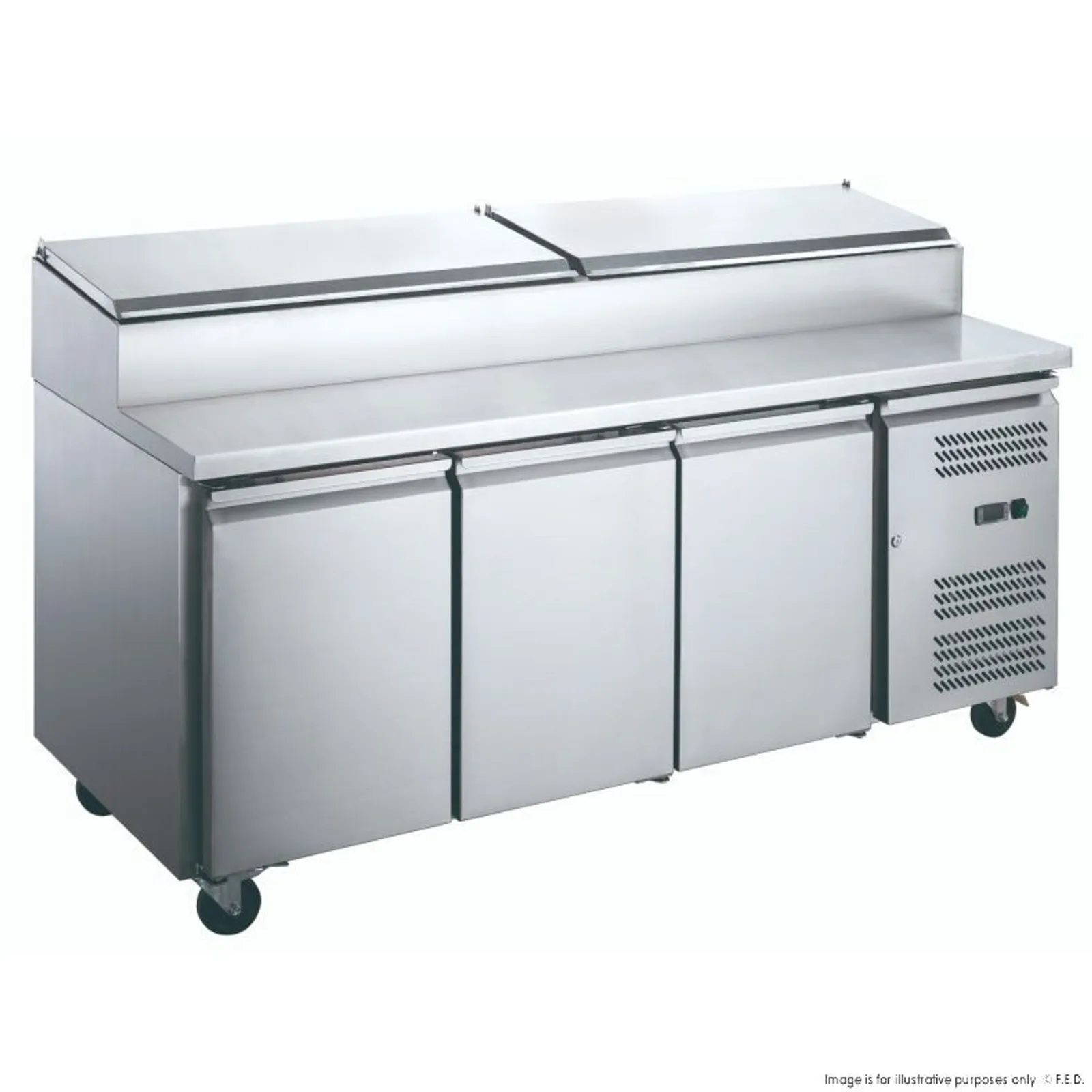 FED-X XSS7C18S3V - S/S Three Door Sandwich Counter