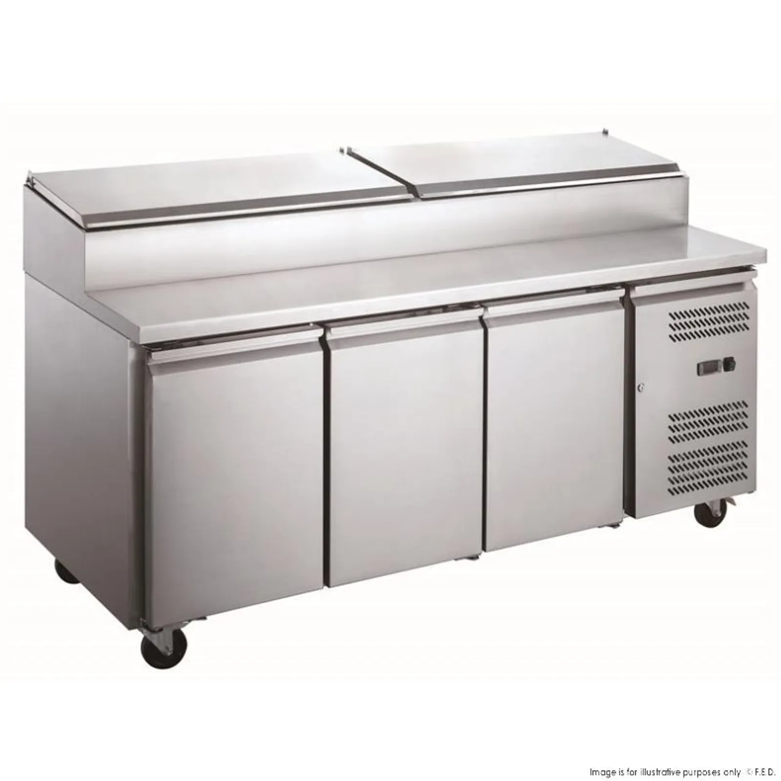 FED-X XSS7C18S3V - S/S Three Door Sandwich Counter