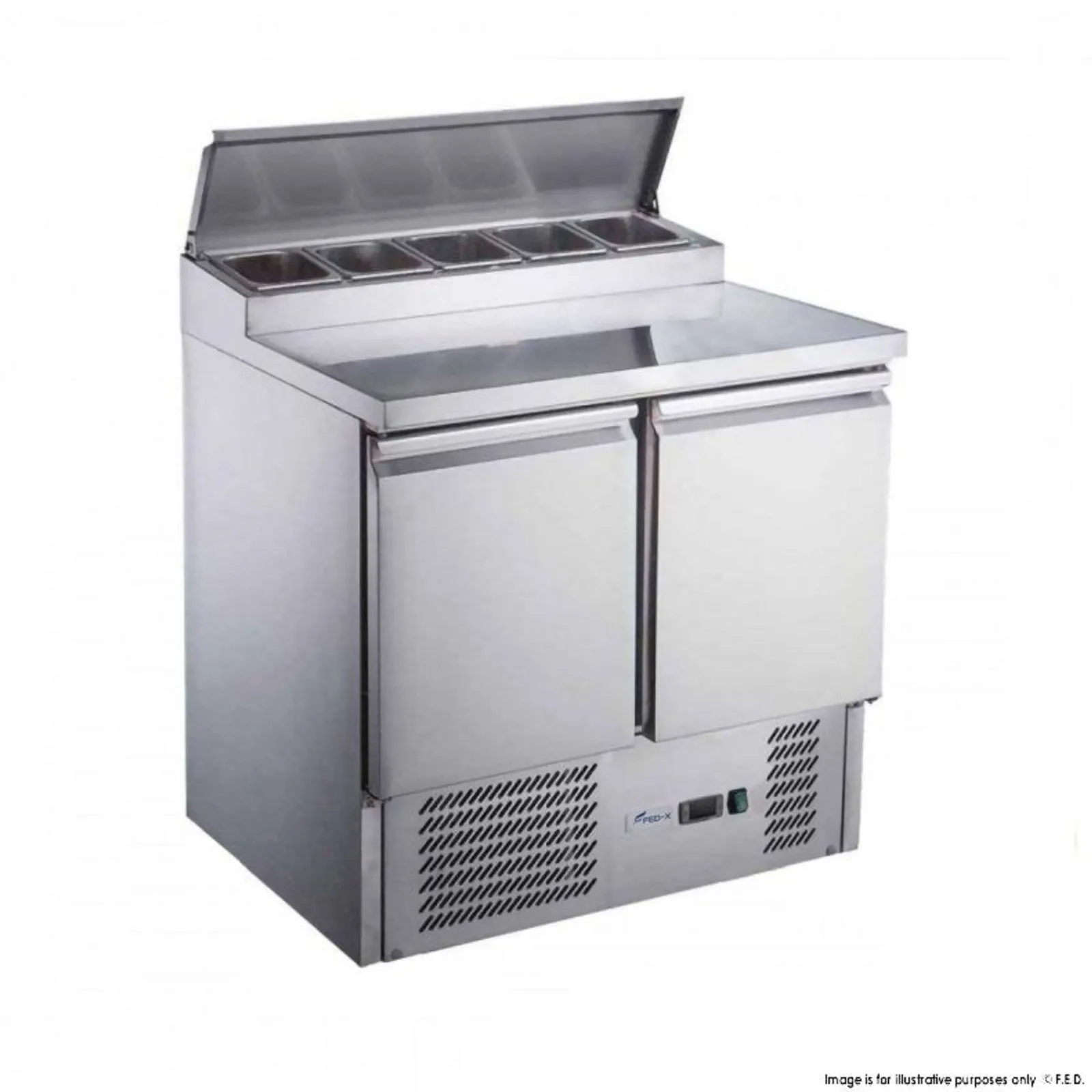 FED-X XGNS900D - Two Door Salad Prep Fridge