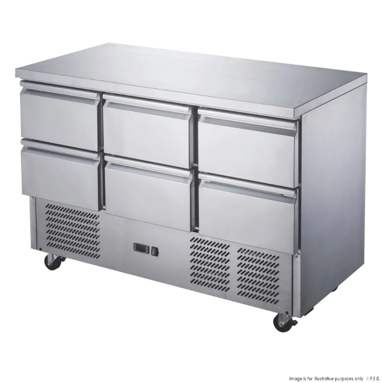 FED-X XGNS1300D-6D - Six Drawer Salad Prep Fridge