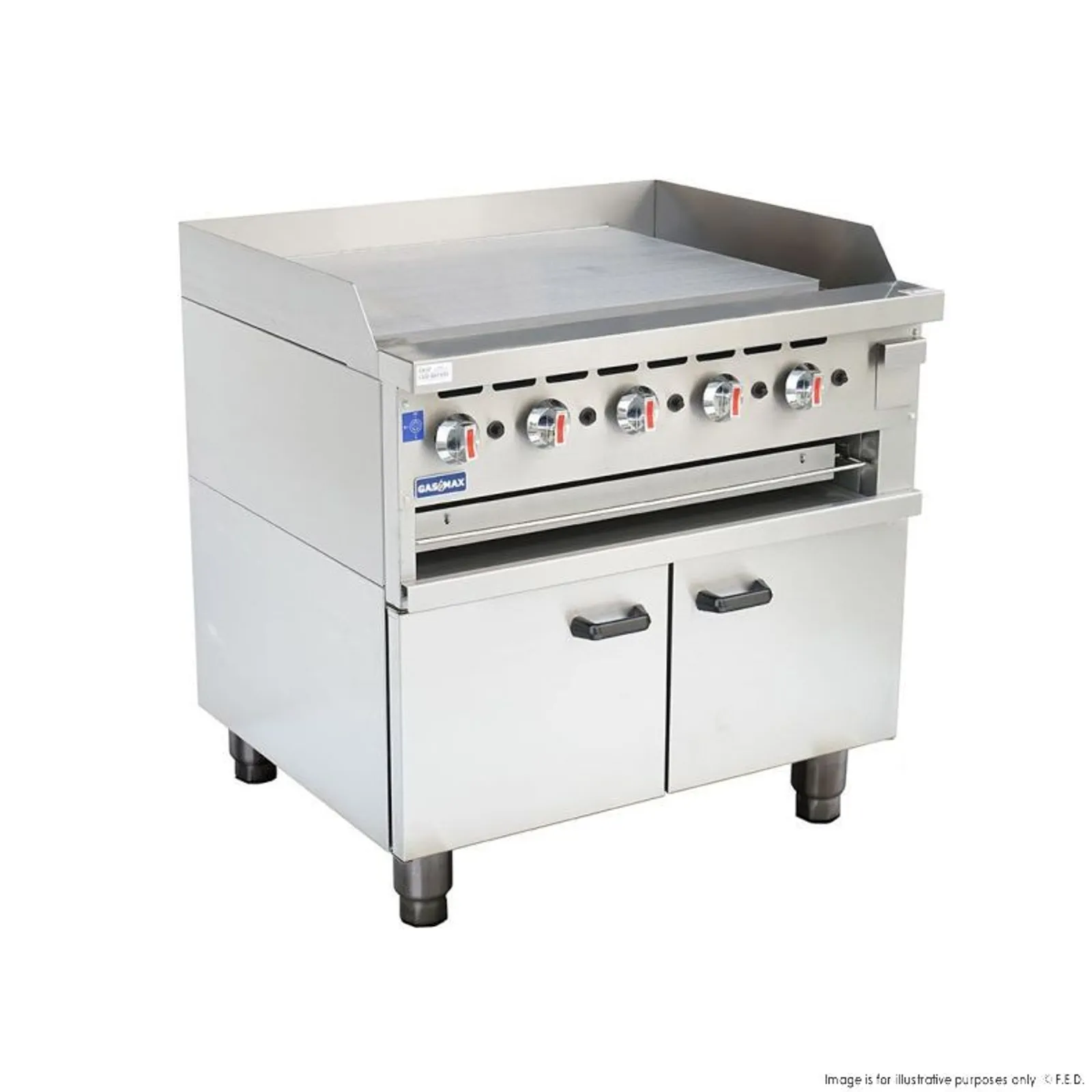 Gasmax GGS-36LPG - Gas Griddle and Gas Toaster with Cabinet