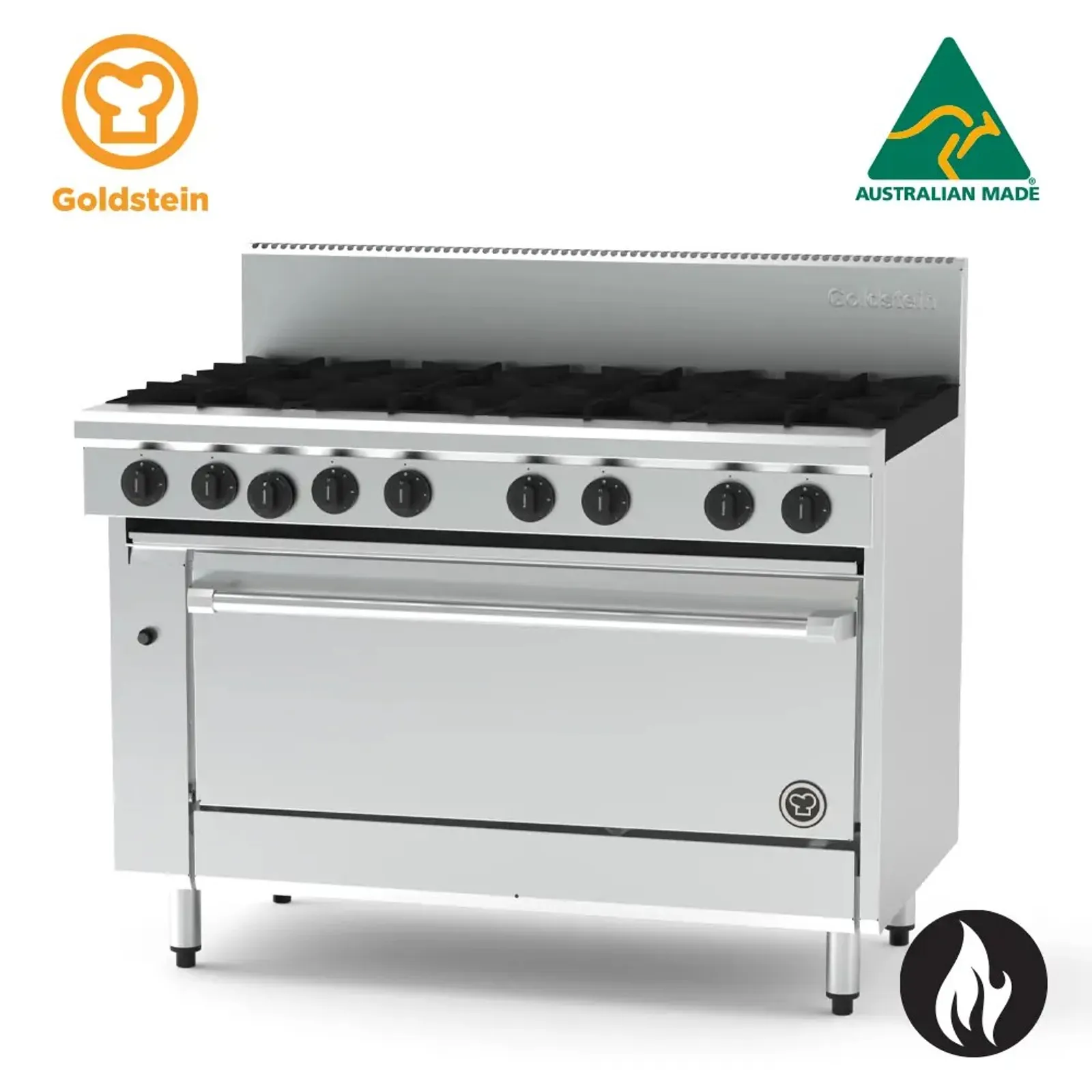 Goldstein PF24Q440-X - 4 Burners with 610mm BBQ & 1005mm Gas Static Oven