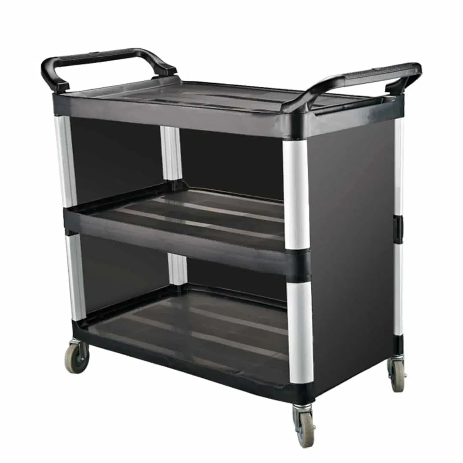KH Classik Chef® 97193 - KH Utility Cart 3-Side Enclosed Large Black