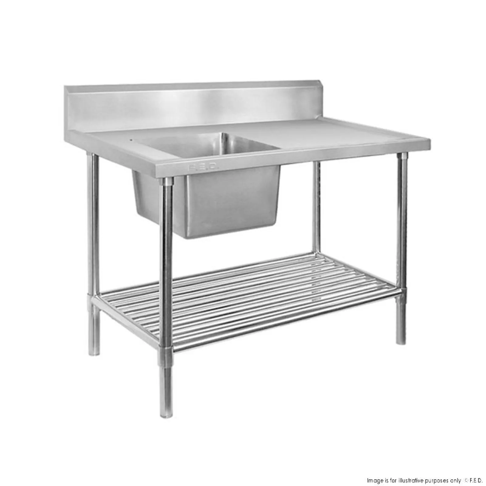 Modular Systems SSB6-1800L/A - Single Left Sink Bench with Pot Undershelf
