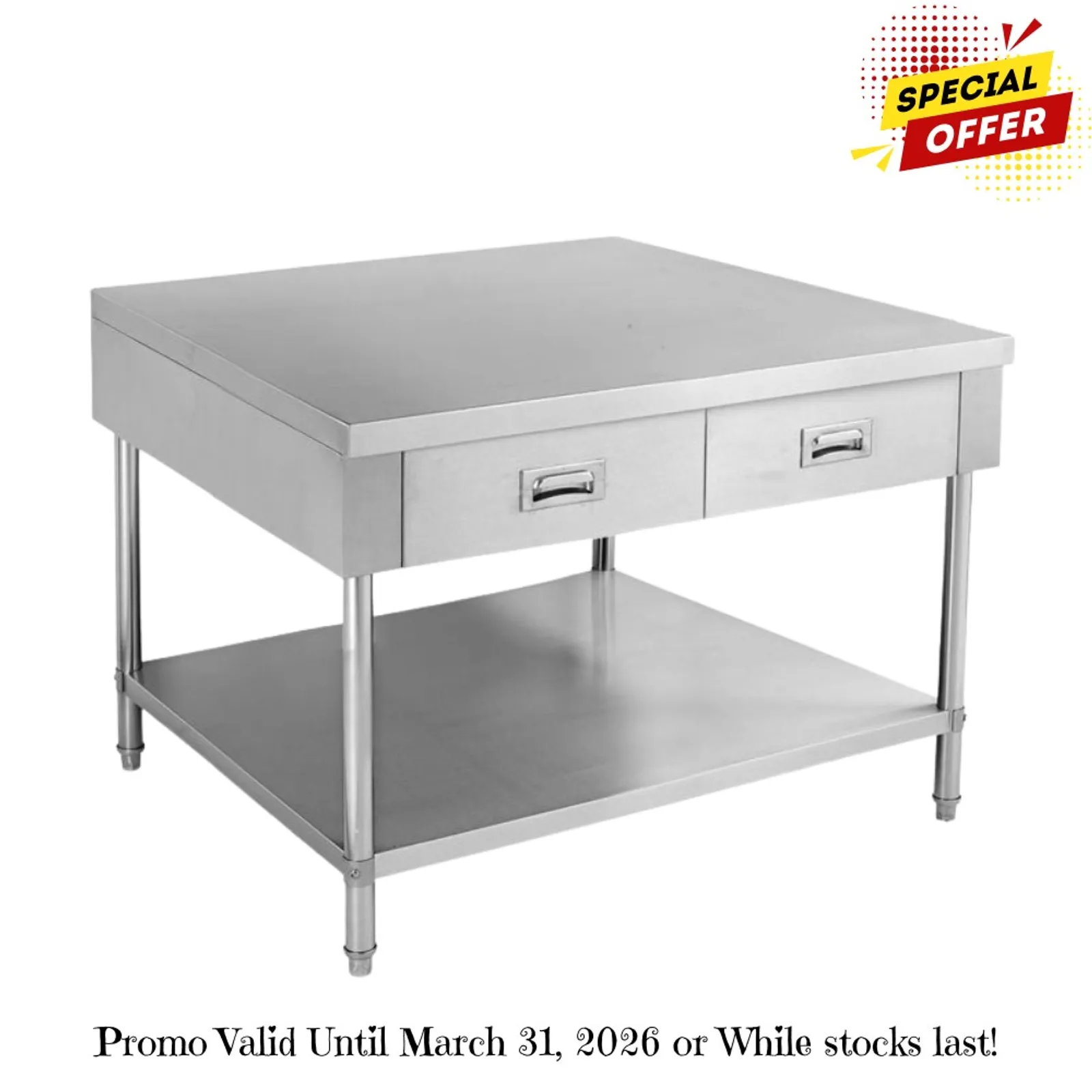 Modular Systems SWBD-7-0900 - Work bench with 2 Drawers and Undershelf