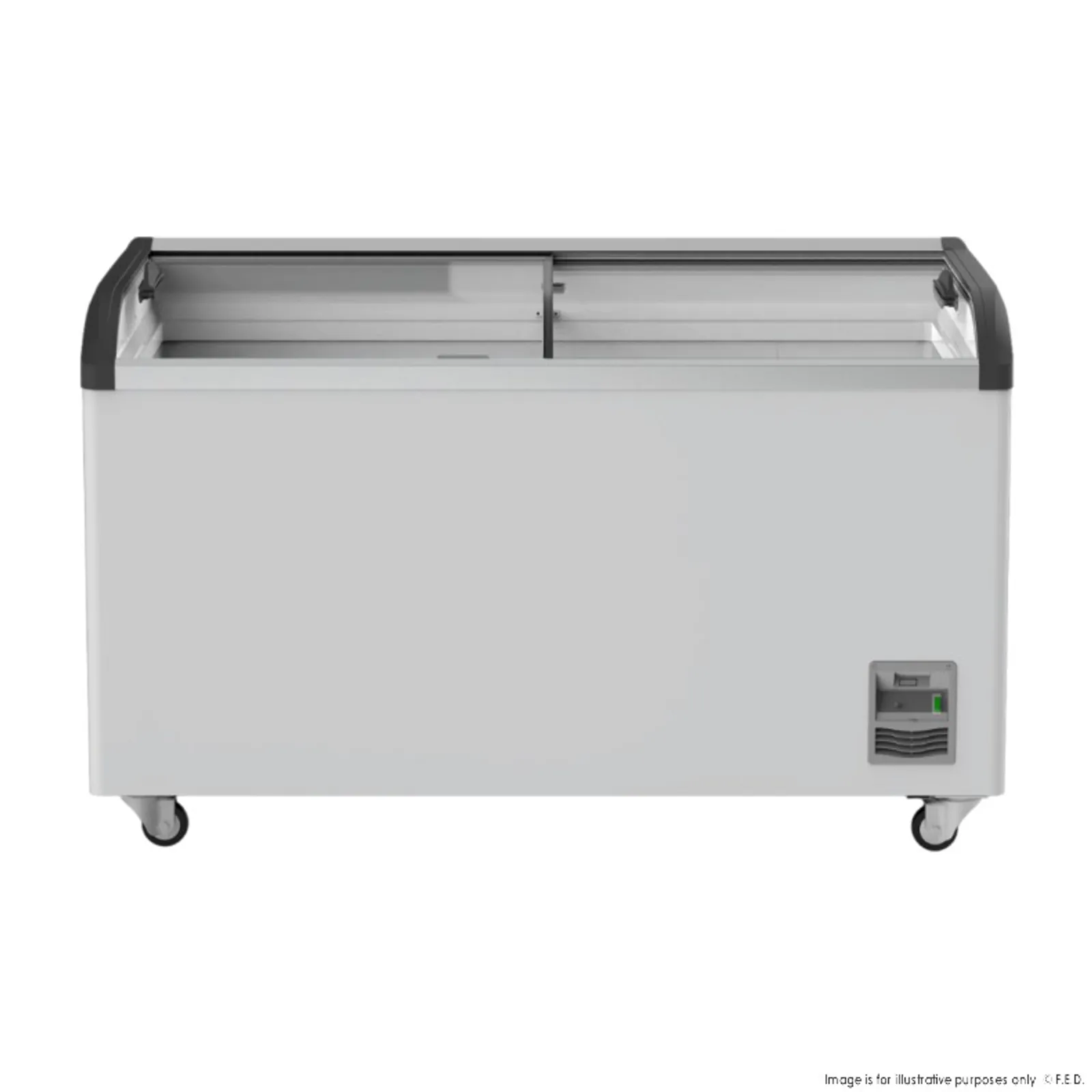 Thermaster SD-506K - Heavy Duty Supermarket Glass Sliding Lid Freezers 477L