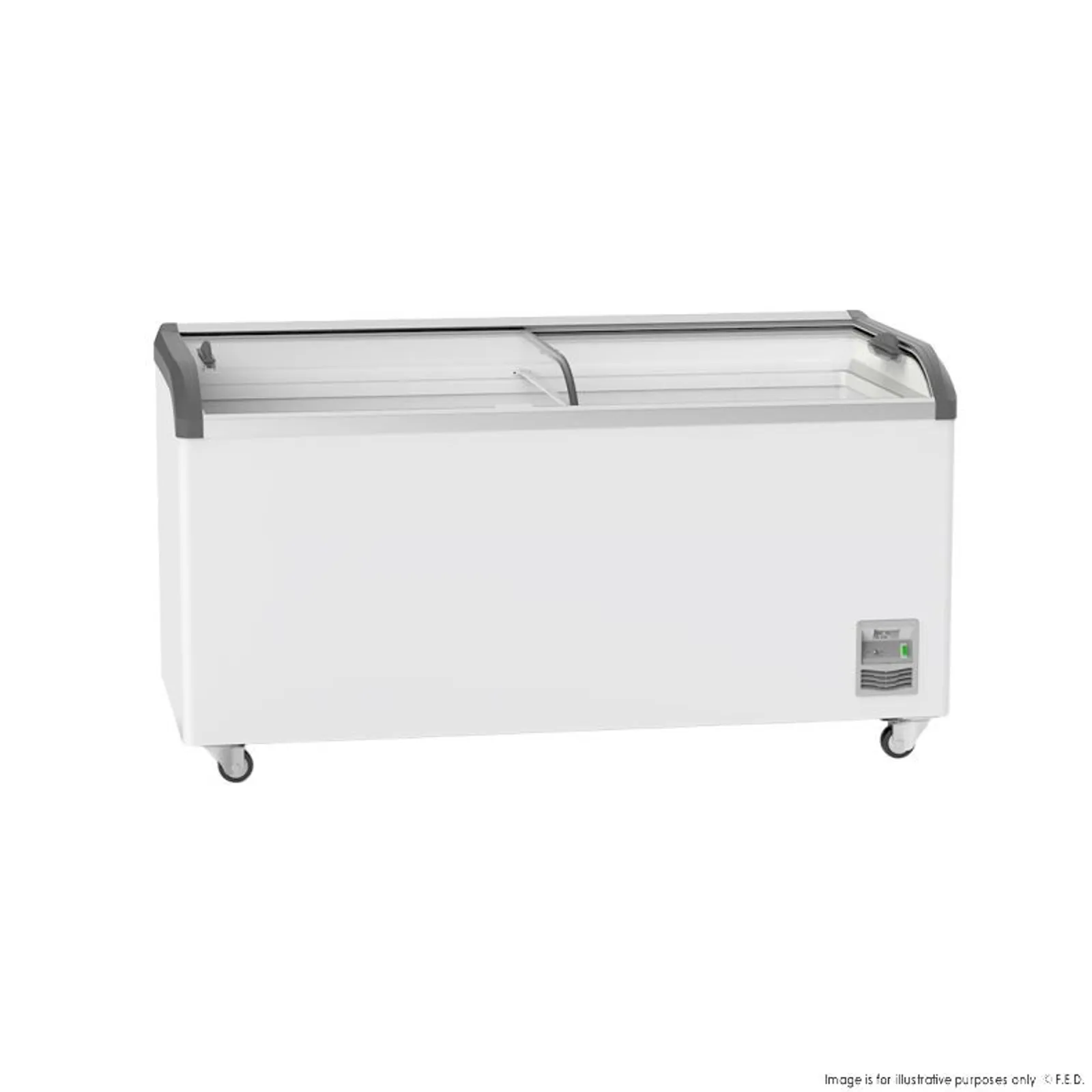Thermaster SD-576K - Heavy Duty Supermarket Glass Sliding Lid Freezers 561L