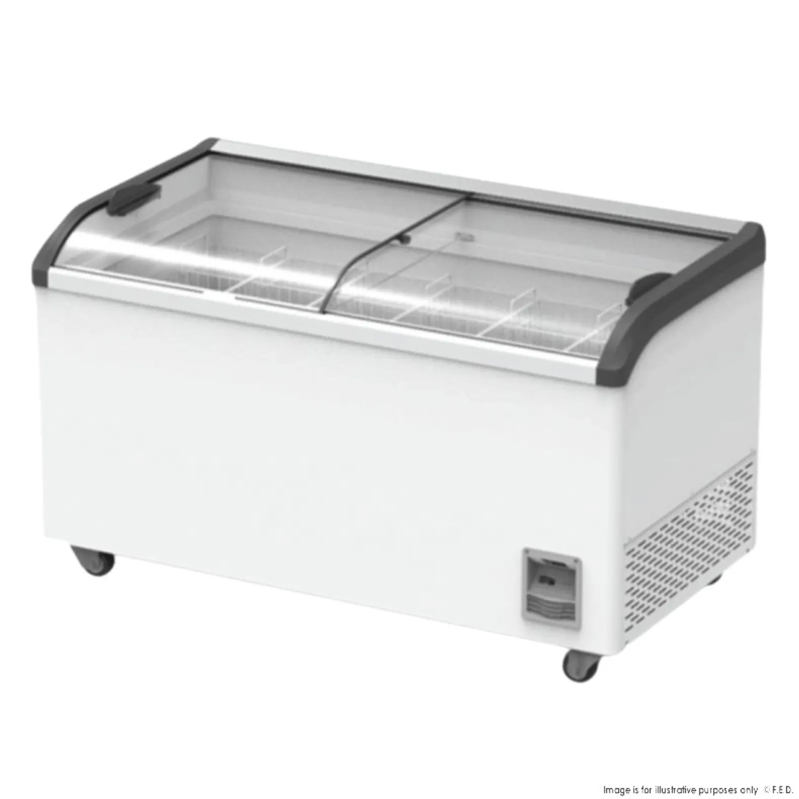 Thermaster SD-576K - Heavy Duty Supermarket Glass Sliding Lid Freezers 561L