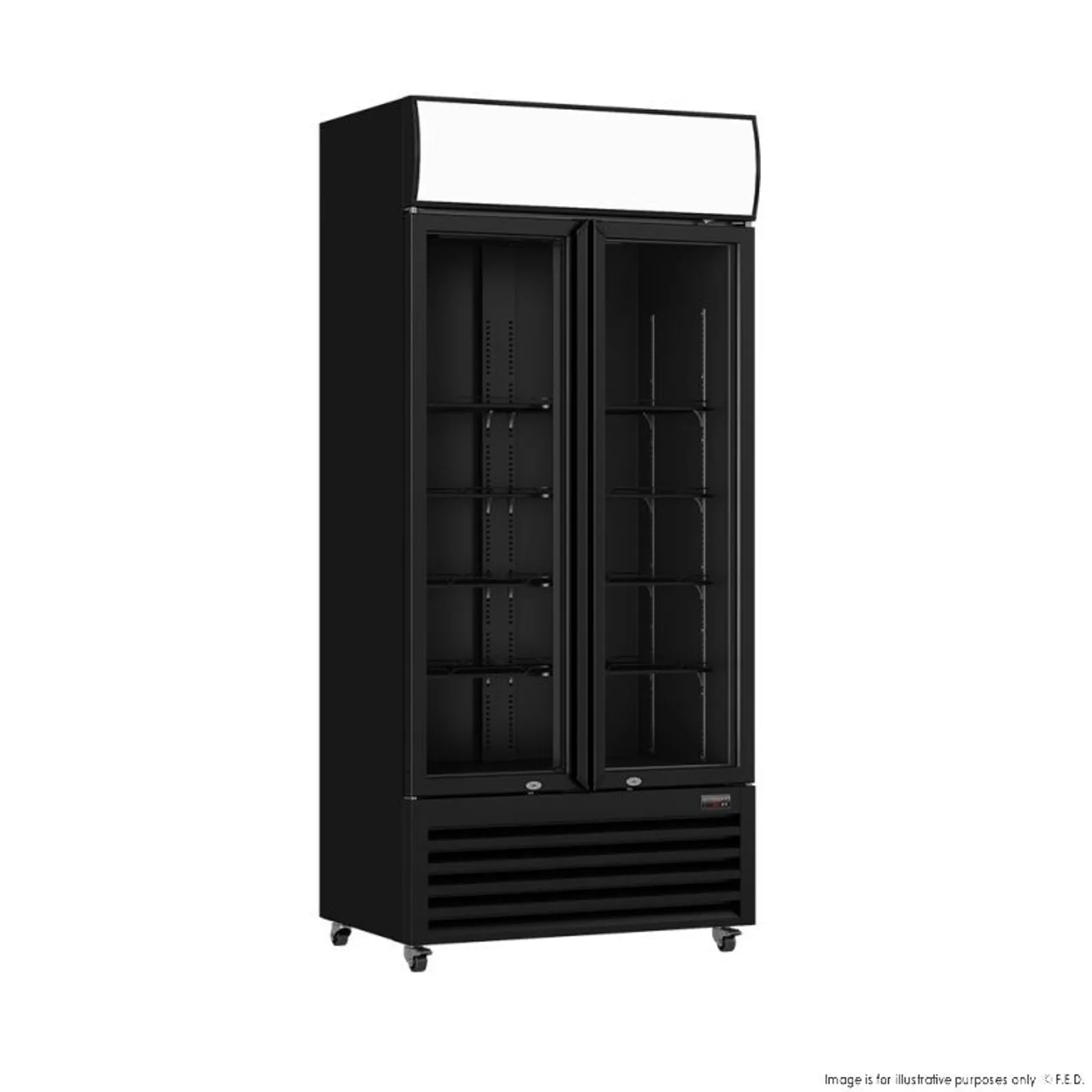 Thermaster LG-580BP - Double Glass Door Colourbond Upright Drink Fridge