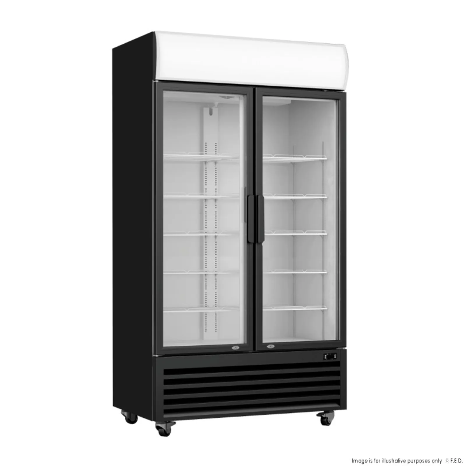 Thermaster LG-1200BP - Large Two Glass Door Colourbond Upright Drink Fridge