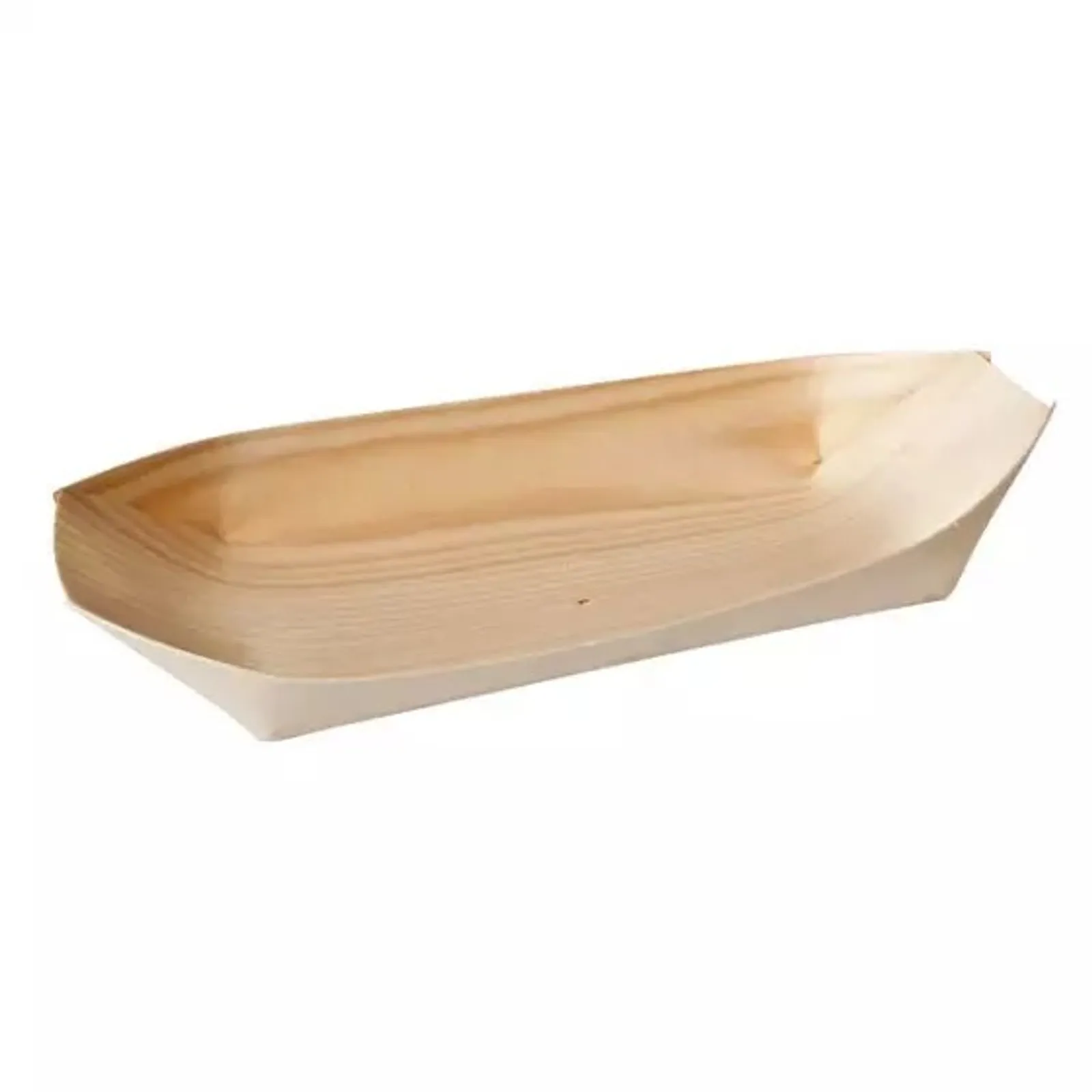 Design En Bouche 47814-Bio Wood Oval Boat-140x75mm | 50pcs/Pack