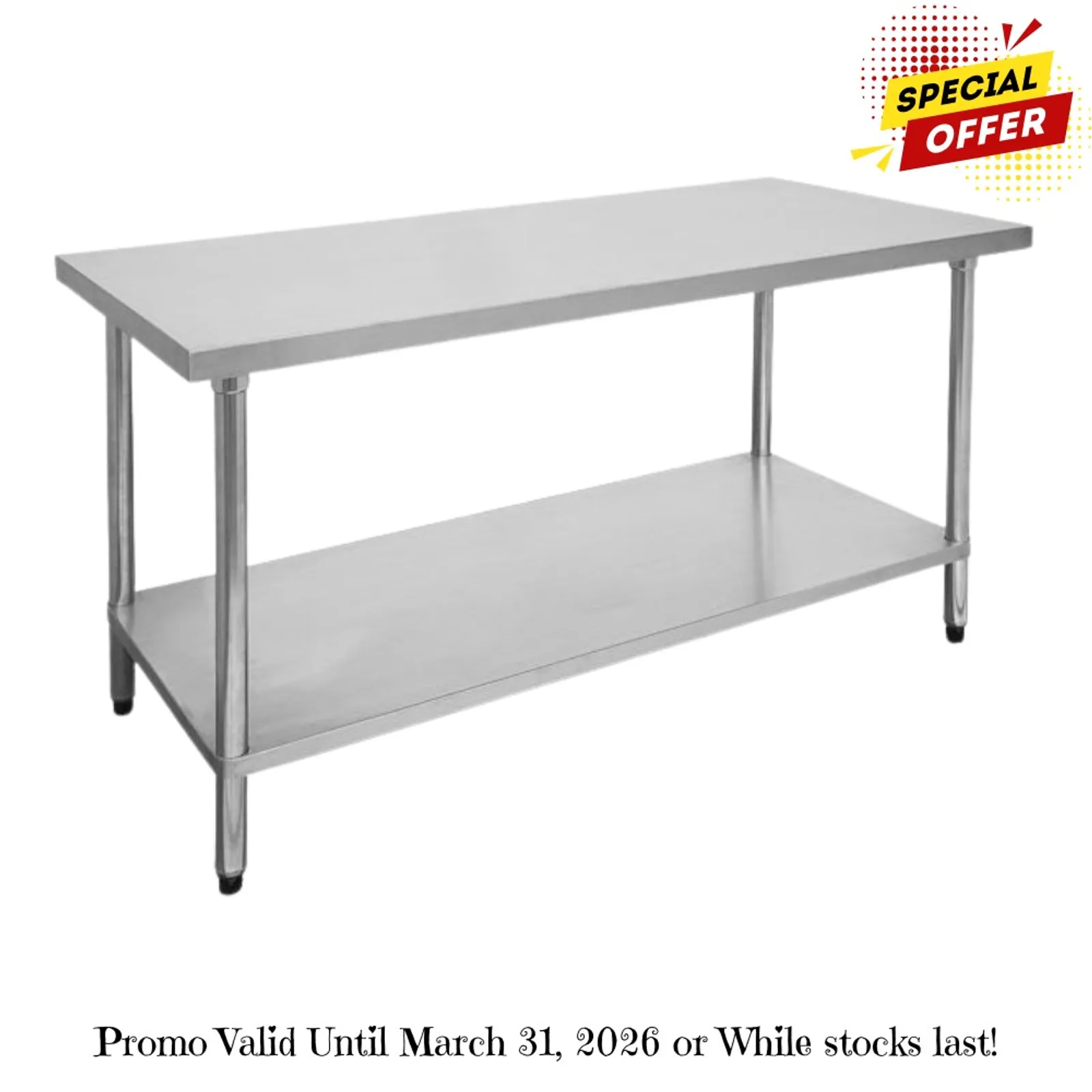 Modular Systems 0900-7-WB - Economic 304 Grade Stainless Steel Table