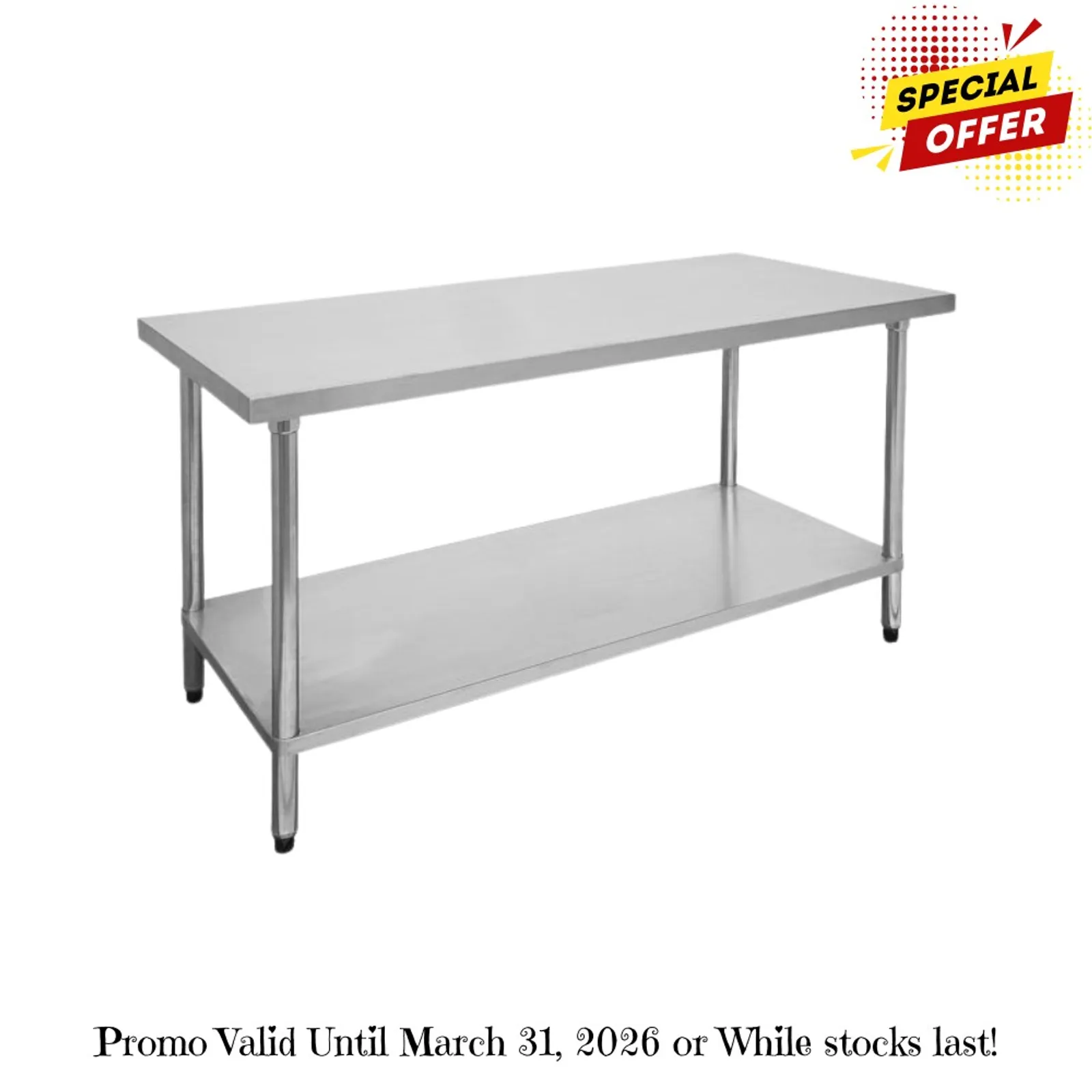 Modular Systems 1200-7-WB - Economic 304 Grade Stainless Steel Table