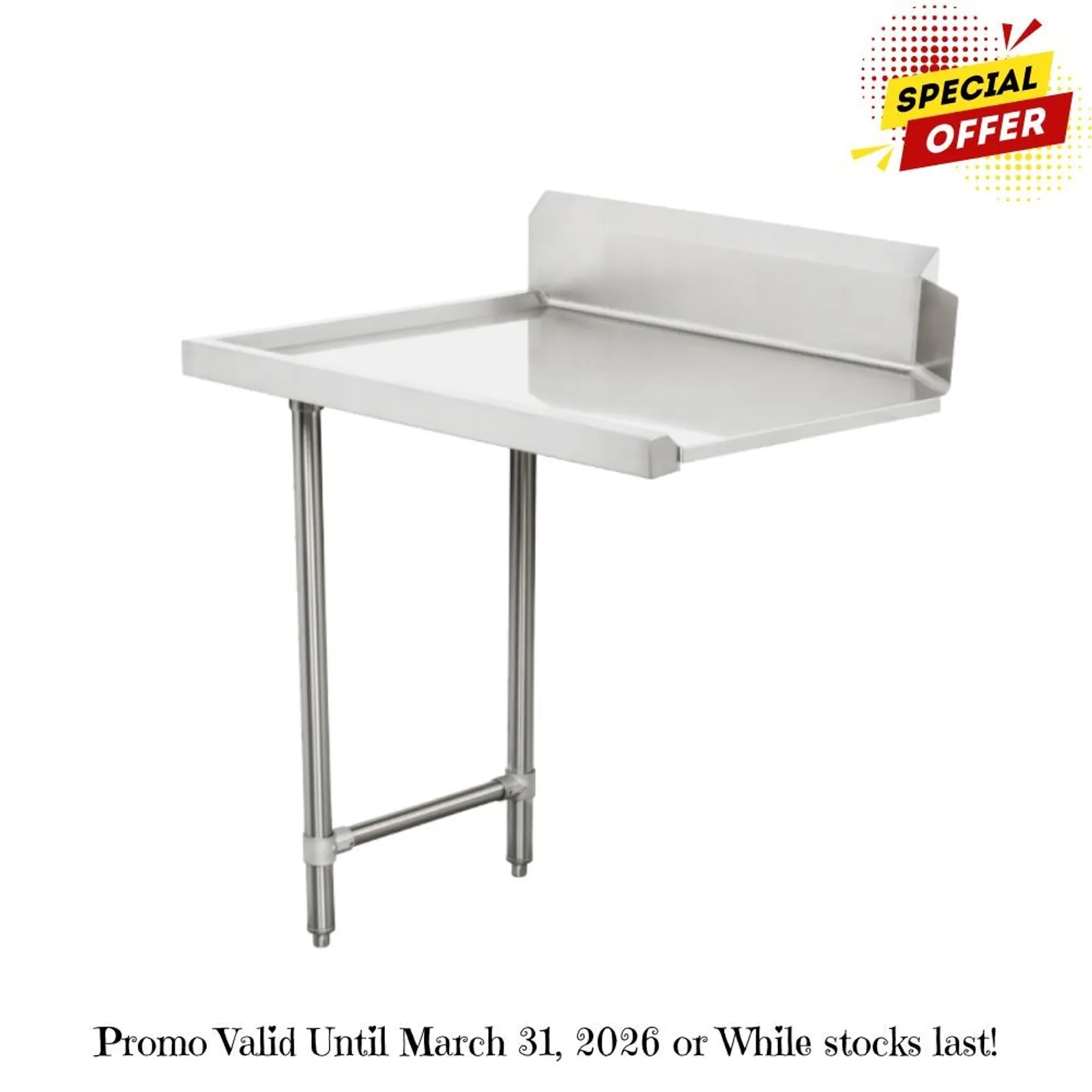 Modular System CDT-1200R - Clean Dish Table with Splashback