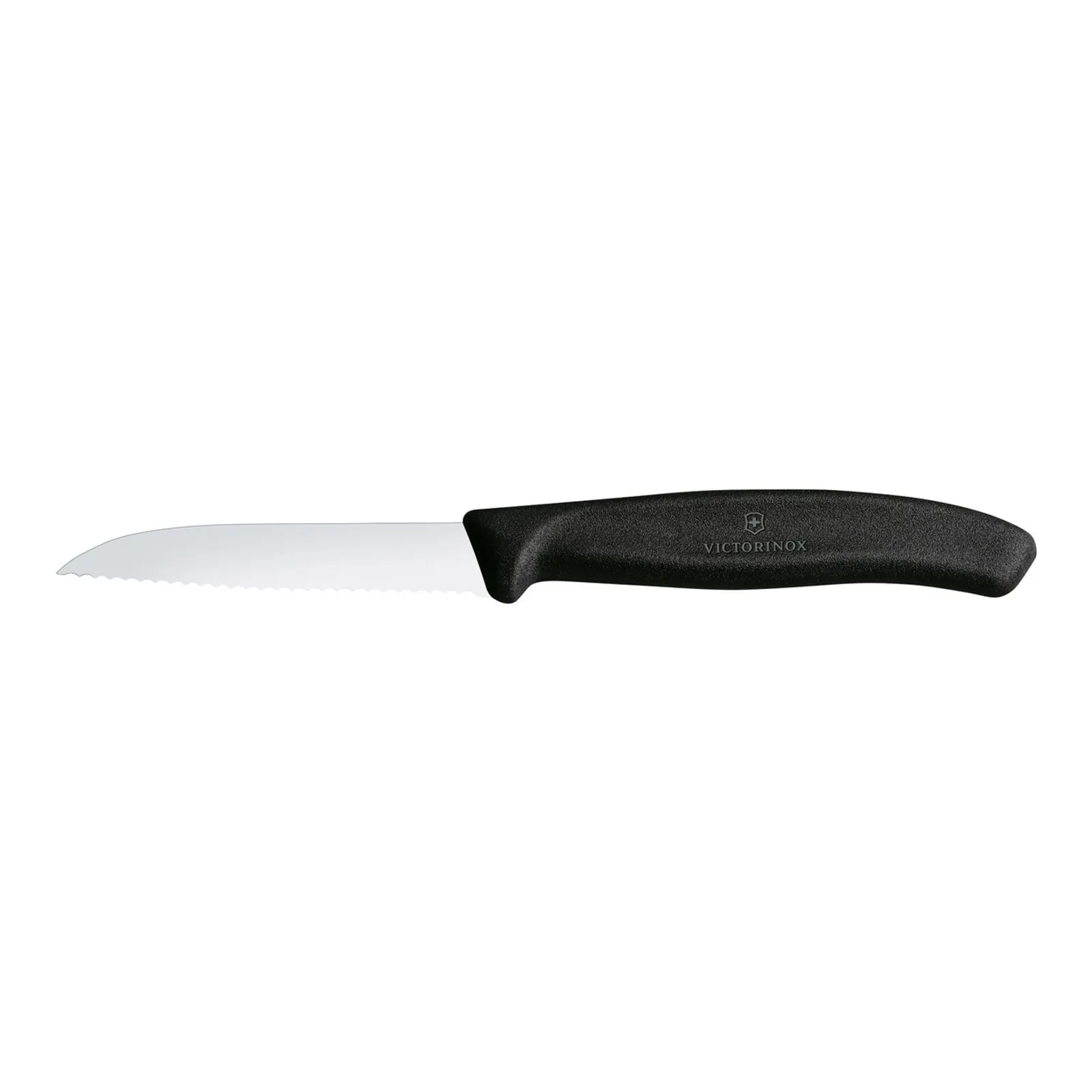 Victorinox 6.7433 - Swiss Classic Paring Knife, 8cm, Wavy Edge - Black