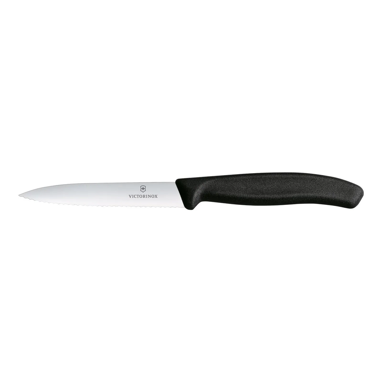Victorinox 6.7733 - Swiss Classic Paring Knife, 10cm, Wavy Edge - Black