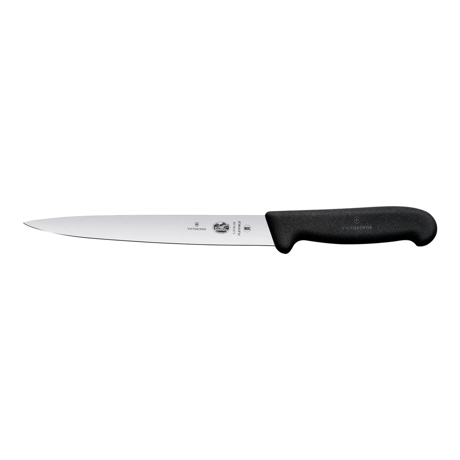 Victorinox 5.3703.20 - Filleting Knife, 20cm Flexible Blade, Fibrox - Black