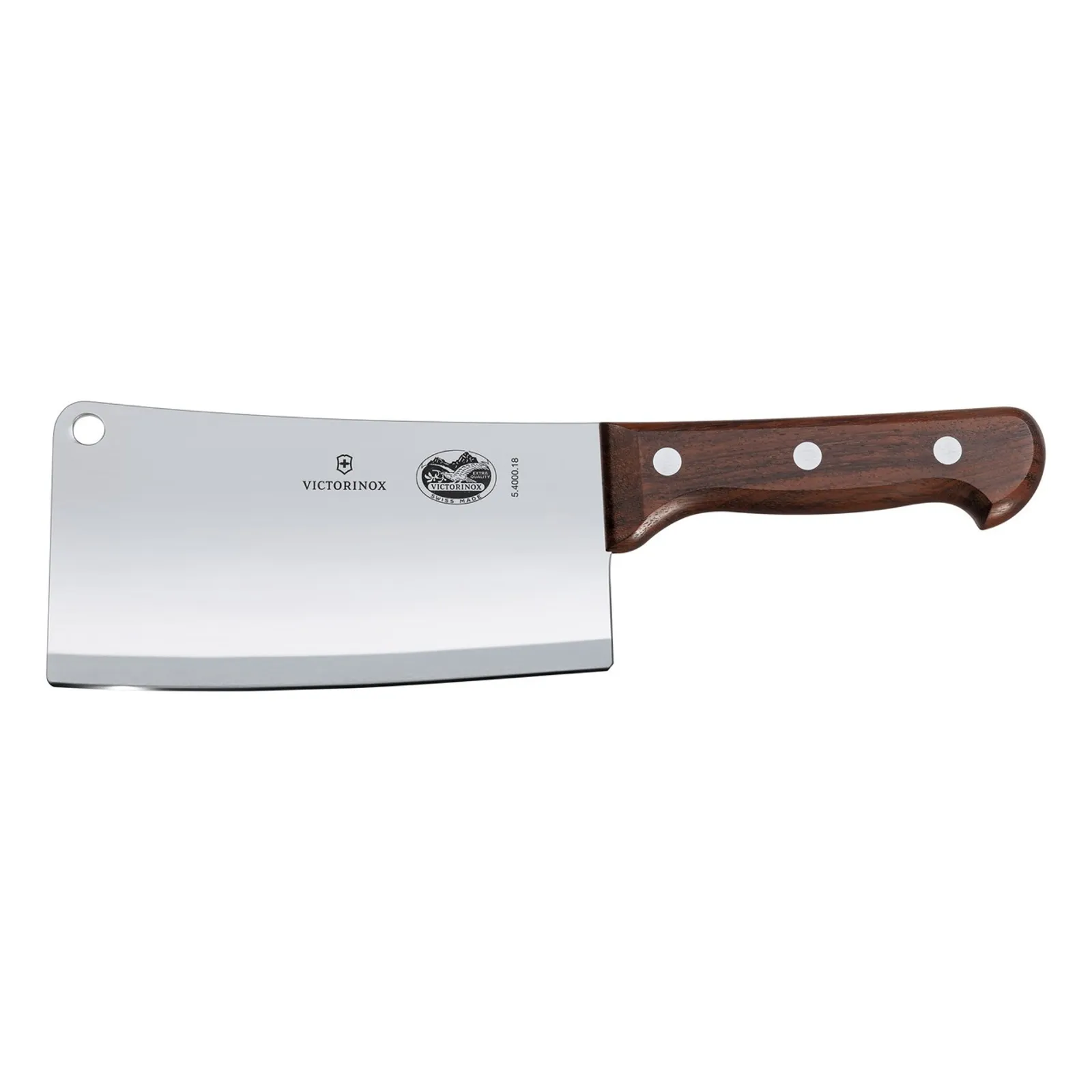 Victorinox 5.4000.18 - Kitchen Cleaver, 18cm 600gr Heavy Dury Blade - Wood