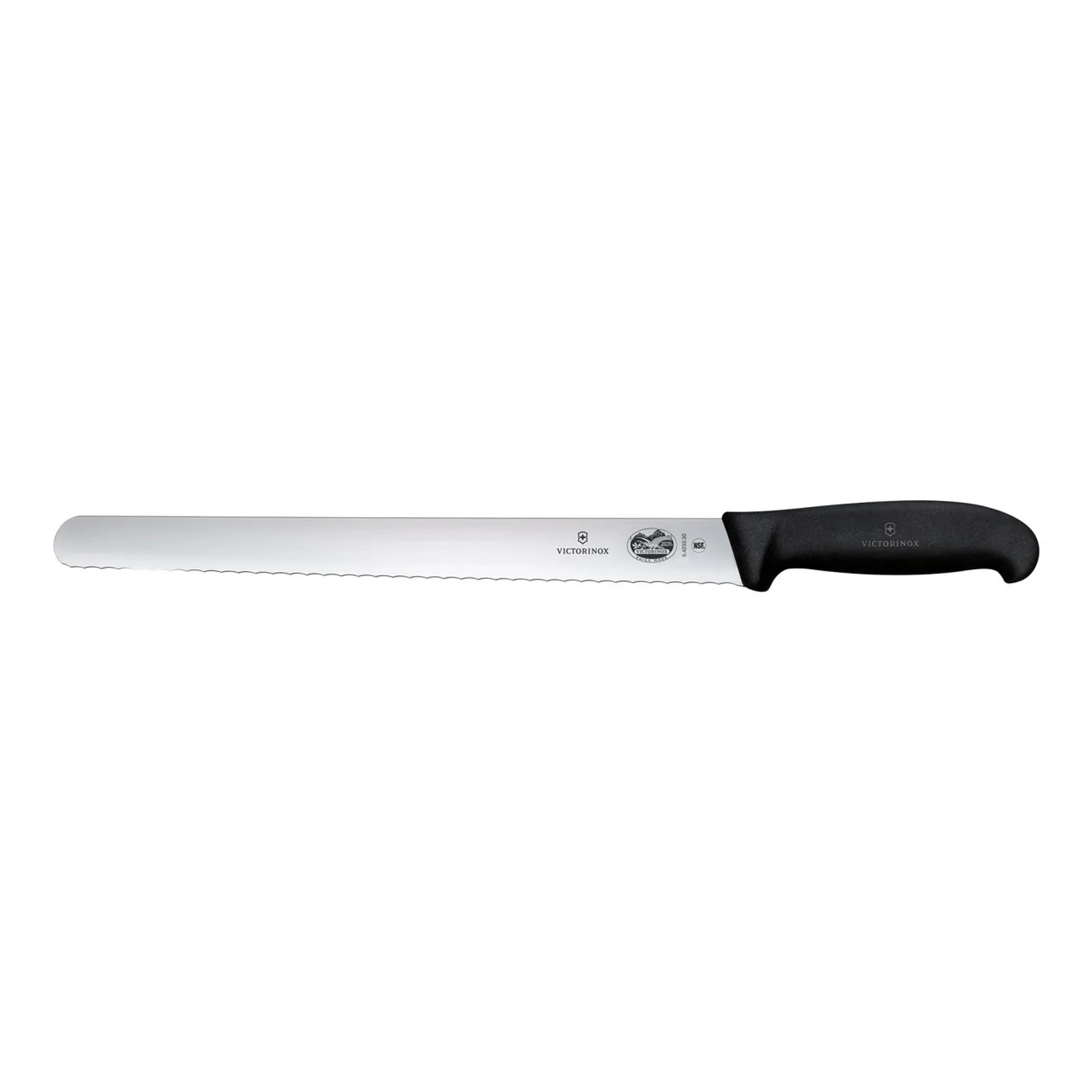 Victorinox 5.4233.36 - Slicing Knife, 36cm Round Wavy Edge, Fibrox - Black