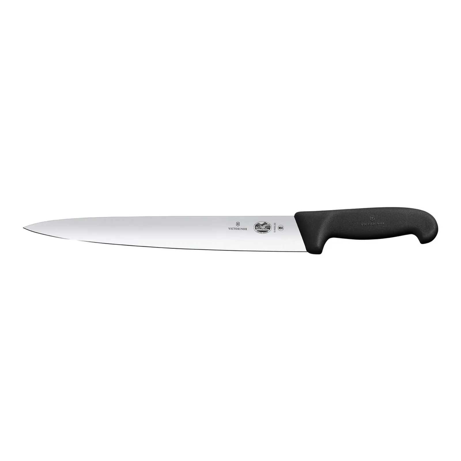 Victorinox 5.4503.30 - Slicing Knife, 30cm Pointed Tip Wide Blade, Fibrox - Black