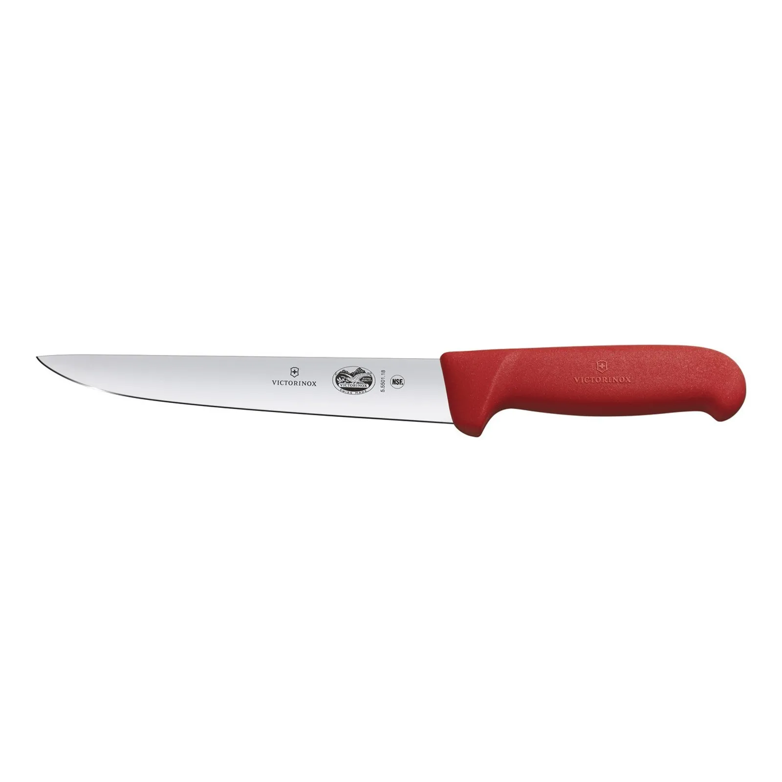 Victorinox 5.5501.18 - Sticking Knife, 18cm, Straight Back Blade, Fibrox - Red