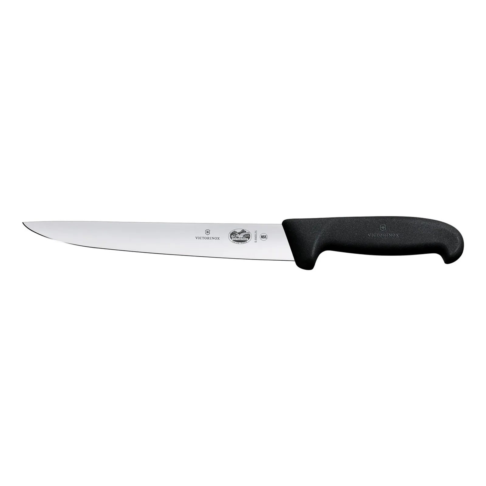 Victorinox 5.5503.25 - Sticking Knife, 25cm, Straight Back Blade, Fibrox - Black