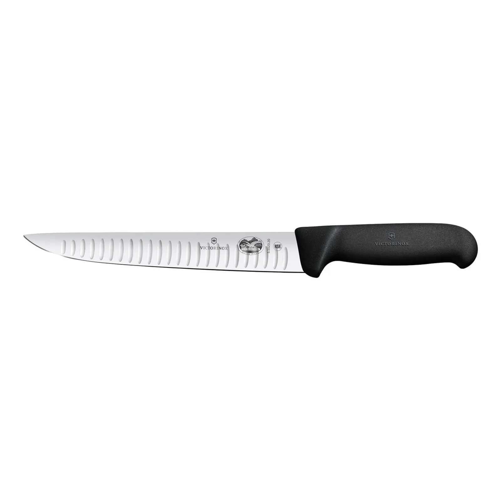 Victorinox 5.5523.20 - Sticking Knife, 20cm, Fluted Edge, Fibrox - Black