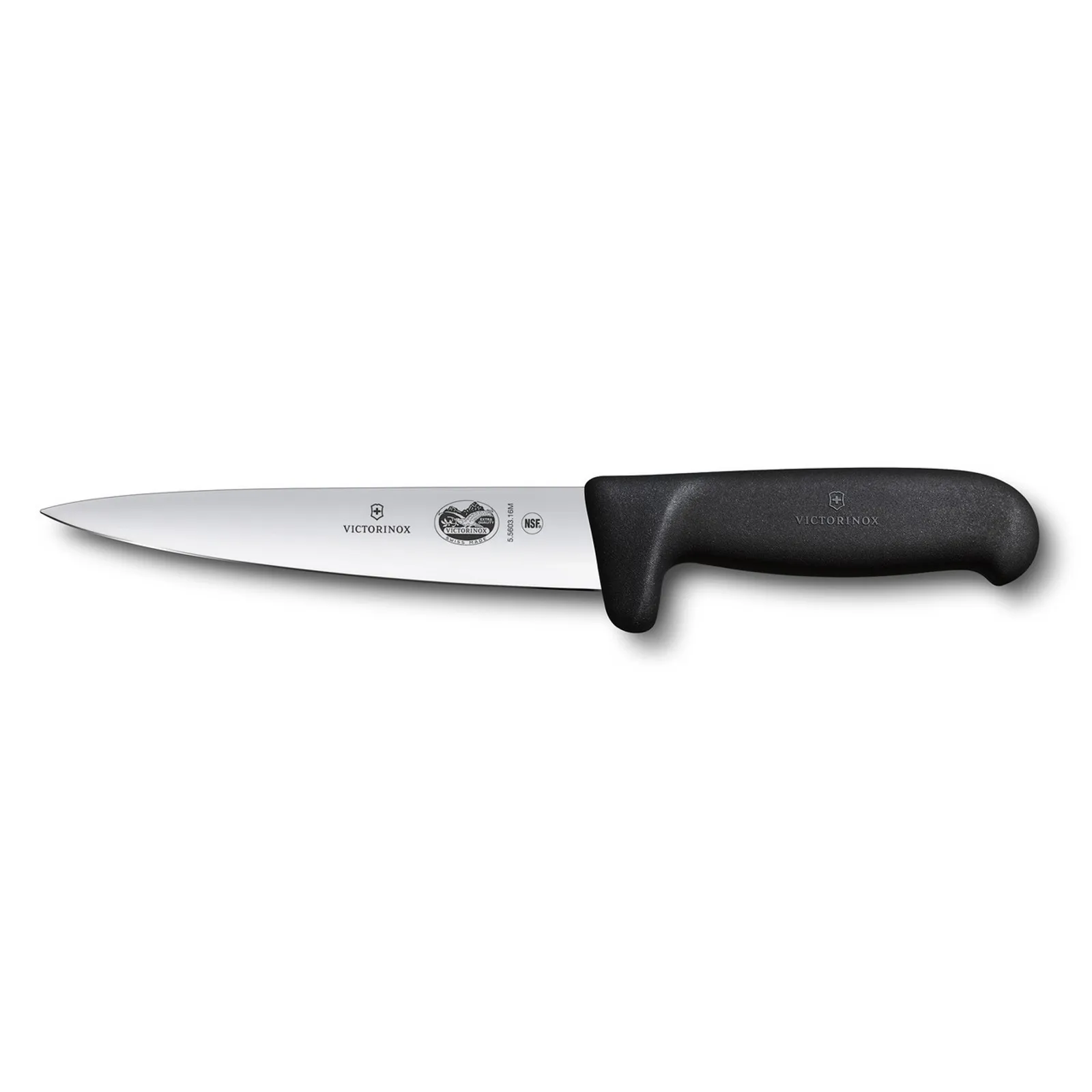 Victorinox 5.5603.16M - Sticking Knife, 16cm Safety Grip, Fibrox - Black