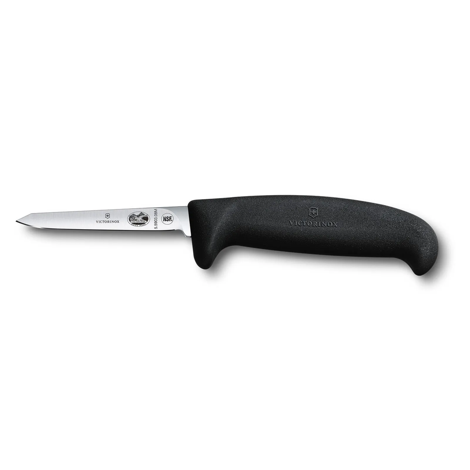 Victorinox 5.5903.08M - Poultry Knife, 8cm, Medium Handle, Fibrox - Black