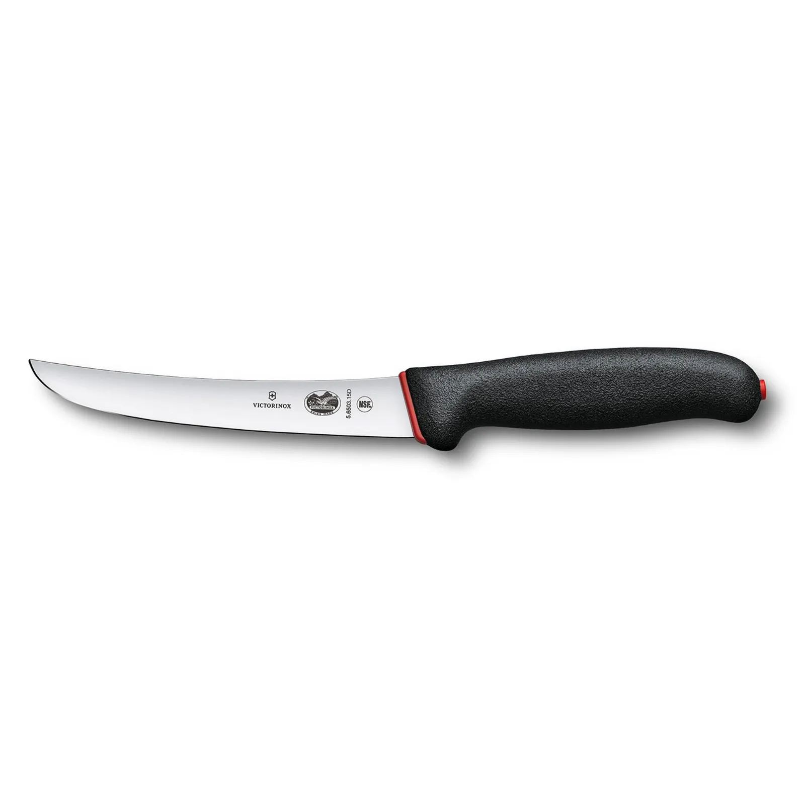 Victorinox 5.6503.15D - Boning Knife, 15cm Curved, Wide Blade, Fibrox - Dual Grip