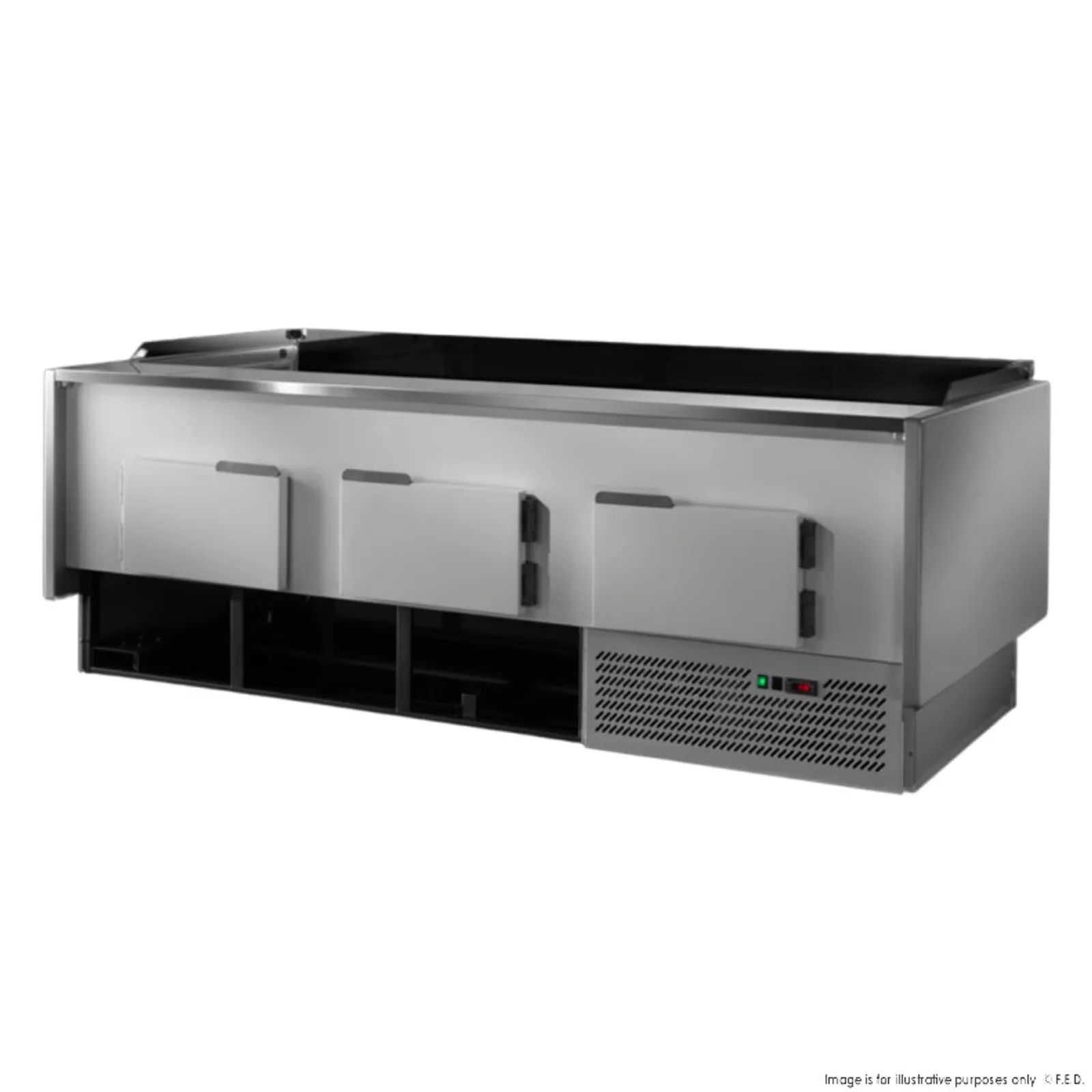 Tecnodom TDMR-0820SELF - Serie MR80 Black 2000mm Self-serving Deli Display