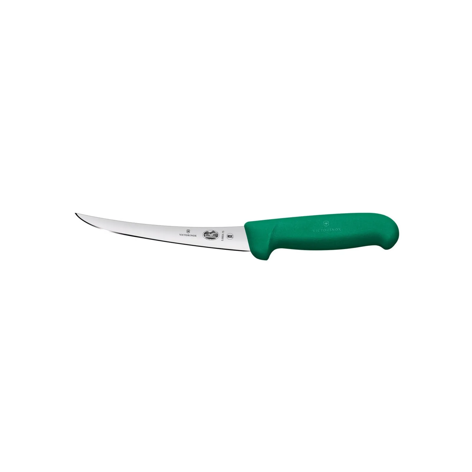 Victorinox 5.6604.15 - Boning Knife, 15cm Curved, Narrow Blade, Fibrox - Green