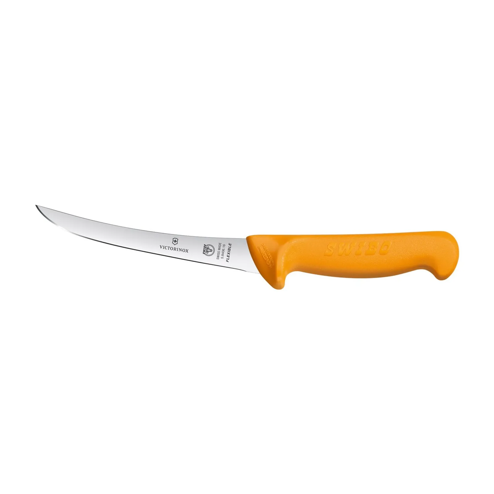 Victorinox 5.8406.13 - Swibo Boning Knife, 13cm Curved Flexible Blade - Yellow