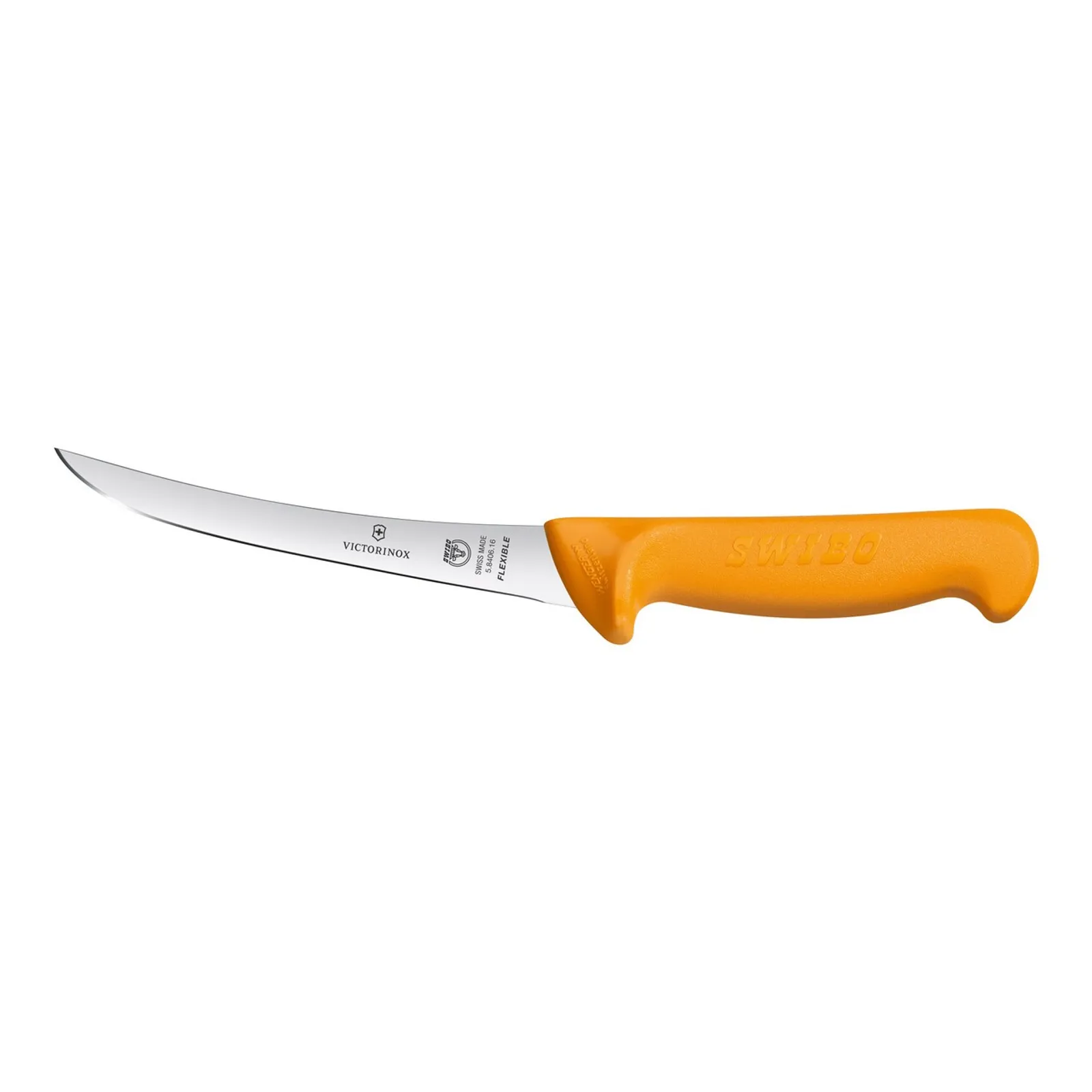 Victorinox 5.8406.16 - Swibo Boning Knife, 16cm Curved Flexible Blade - Yellow