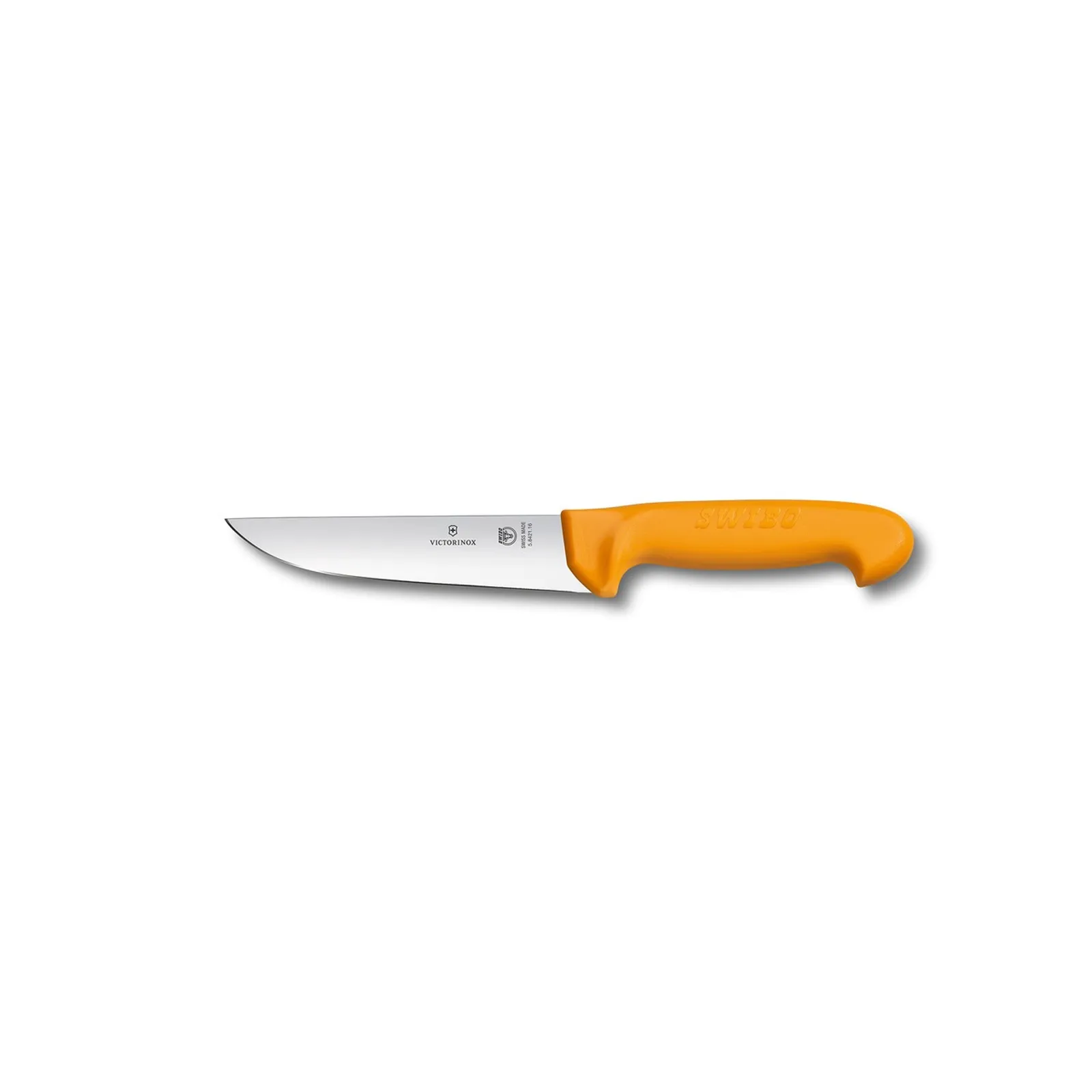 Victorinox 5.8421.14 - Swibo Butchers Knife, 14cm Straight Back Blade - Yellow