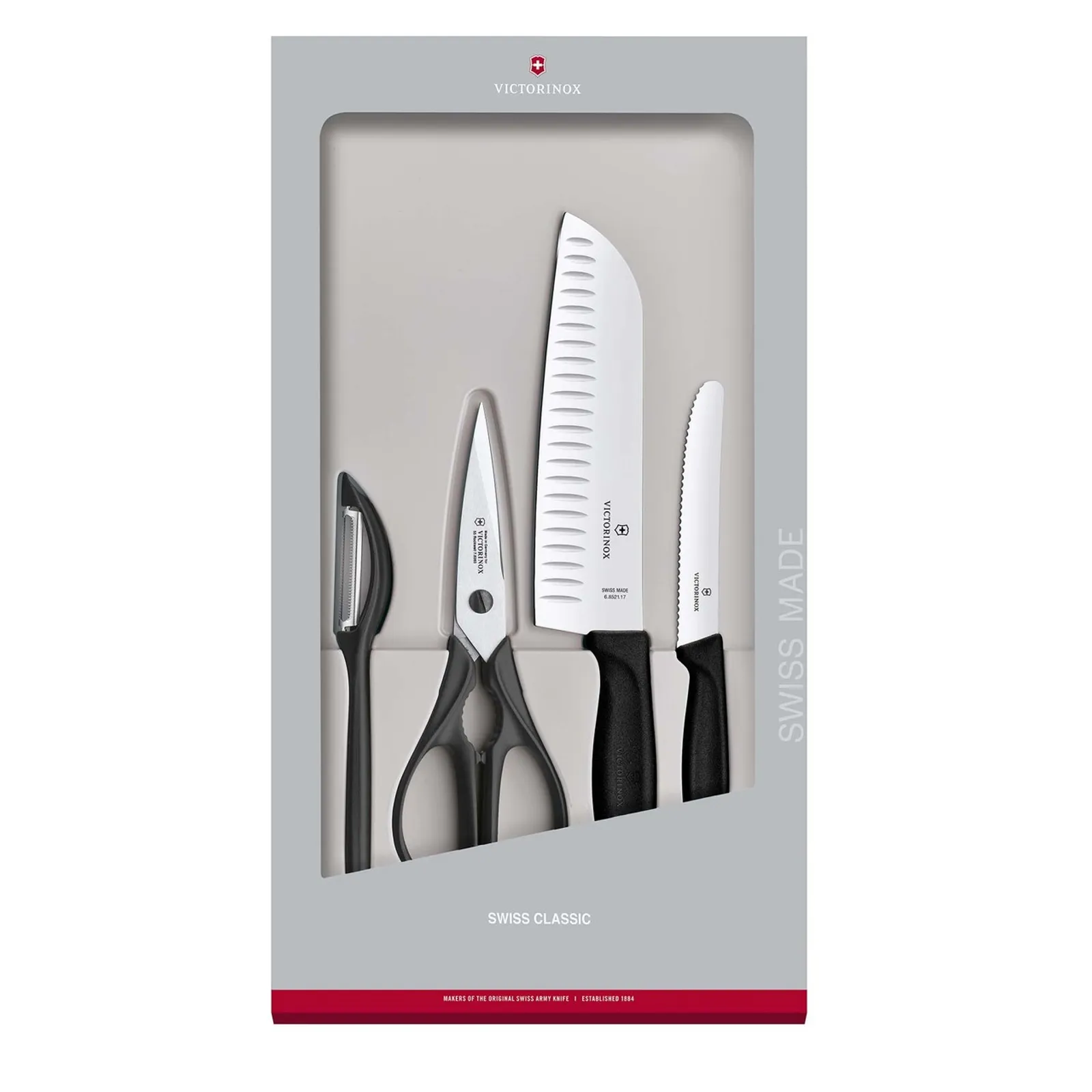 Victorinox 6.7133.4G - Swiss Classic Kitchen Set, 4 pieces, Black