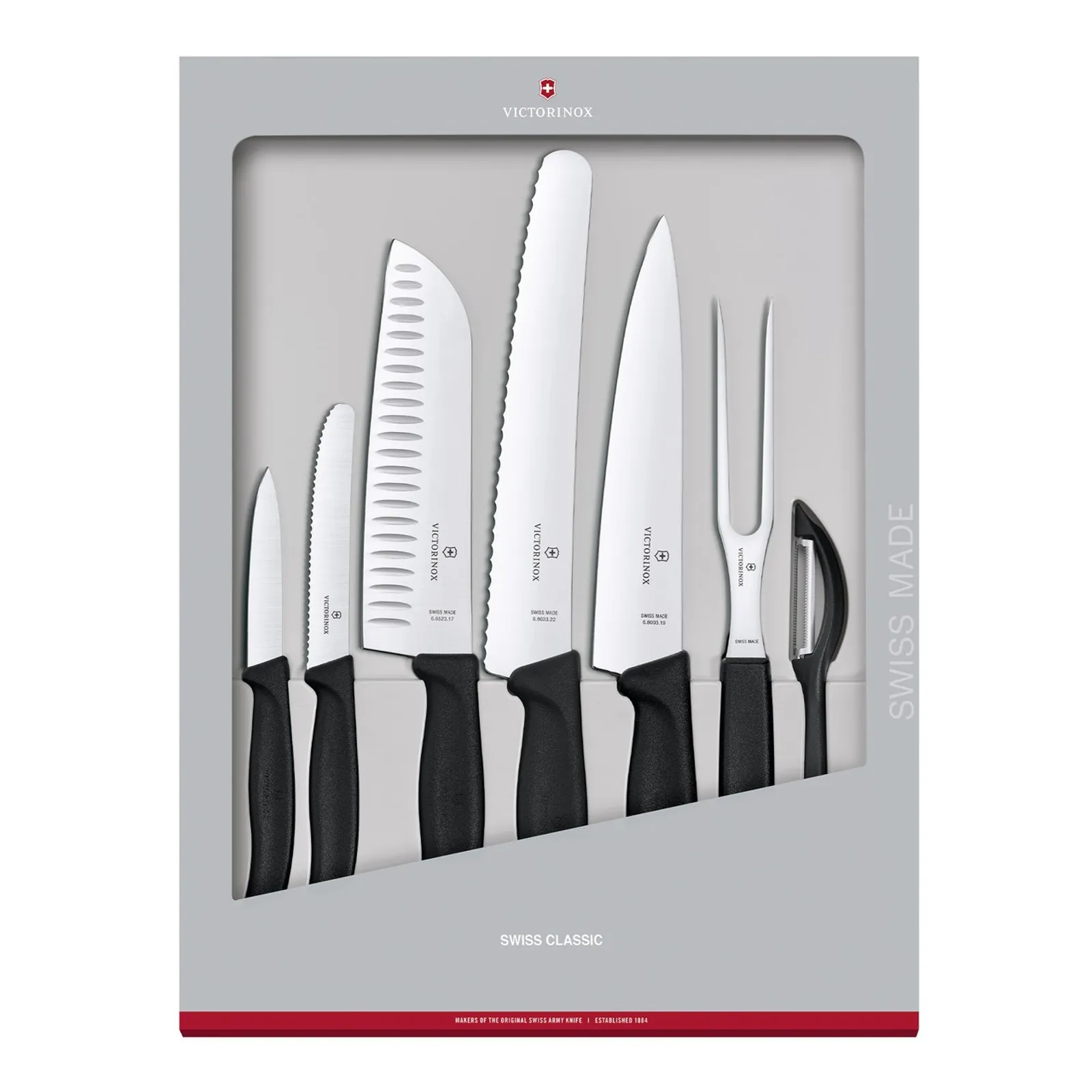 Victorinox 6.7133.7G - Swiss Classic Kitchen Set, 7 pieces, Black