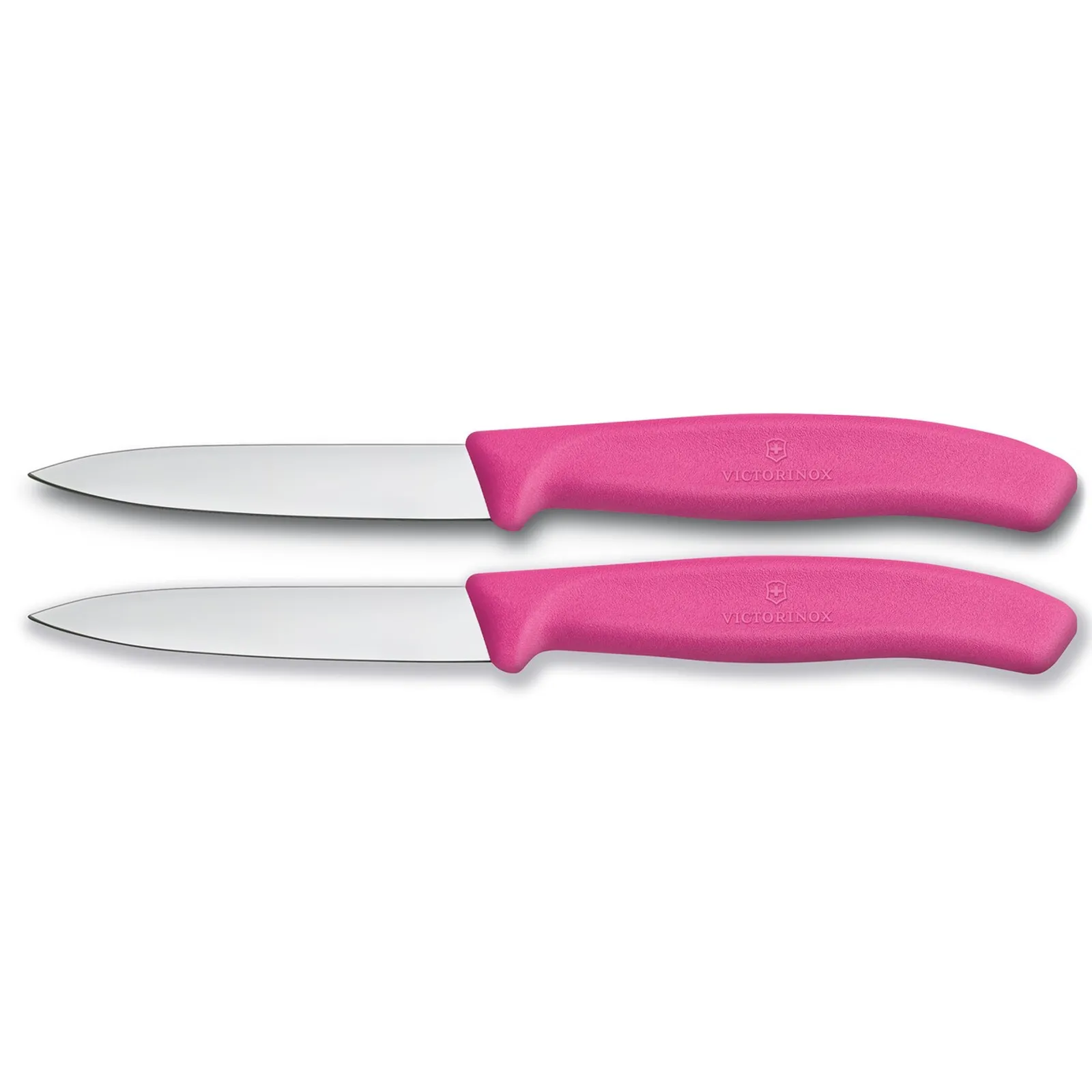 Victorinox 6.7606.L115B - Paring Knife, 8 cm Pointed Blade, 2 pc Set, Classic, Pink