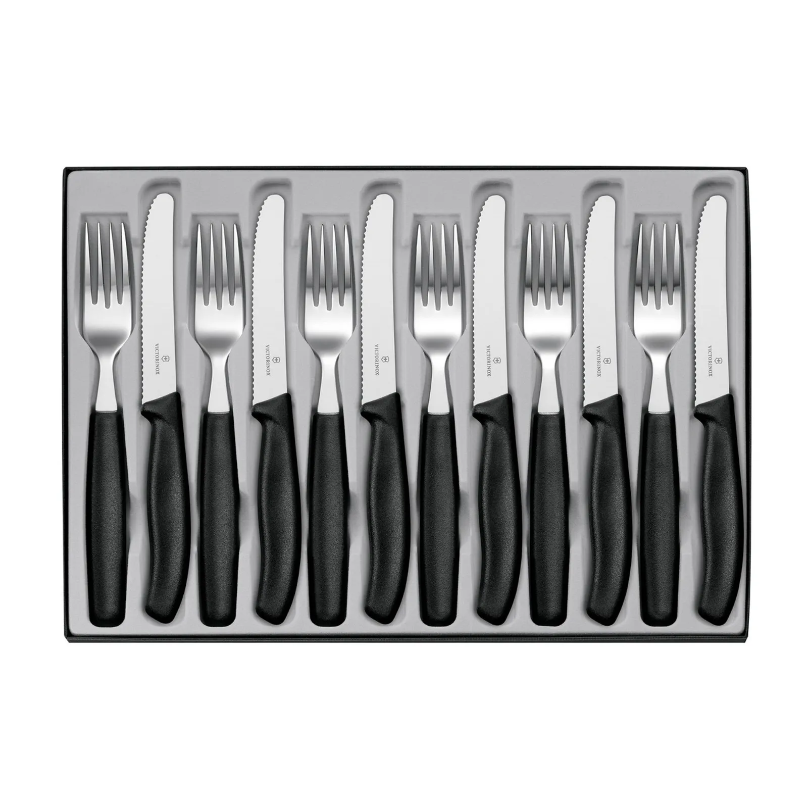 Victorinox 6.7833.12 - Swiss Classic Table Set, 12 pieces - Black