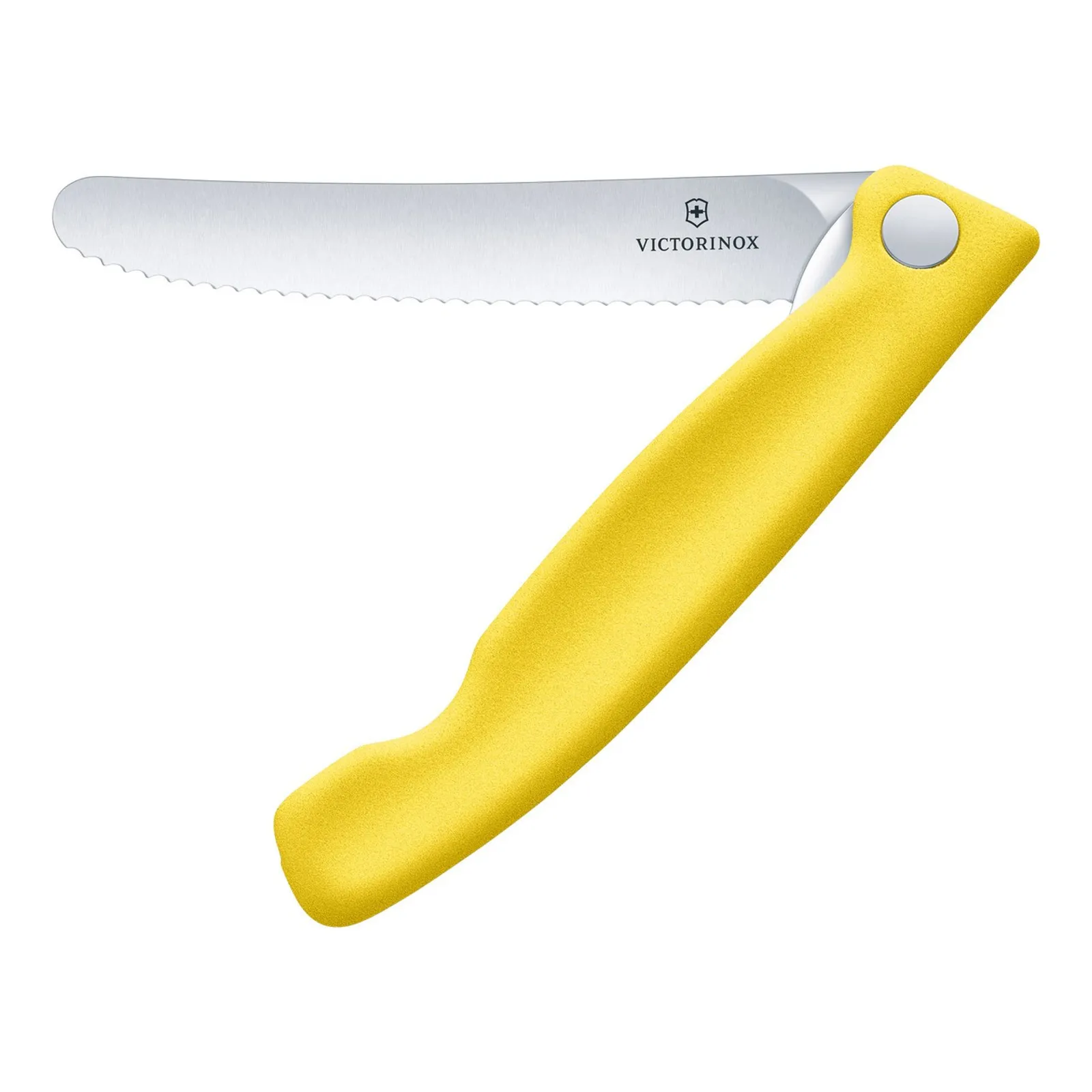 Victorinox 6.7836.F8B - Swiss Classic Foldable Paring Knife, Wavy Edge, 11cm, Yellow