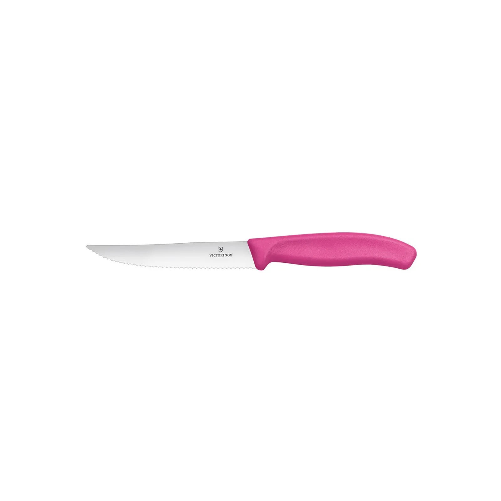 Victorinox 6.7936.12L5 - Steak & Pizza Knife 12cm, Wavy Edge, Classic, Pink