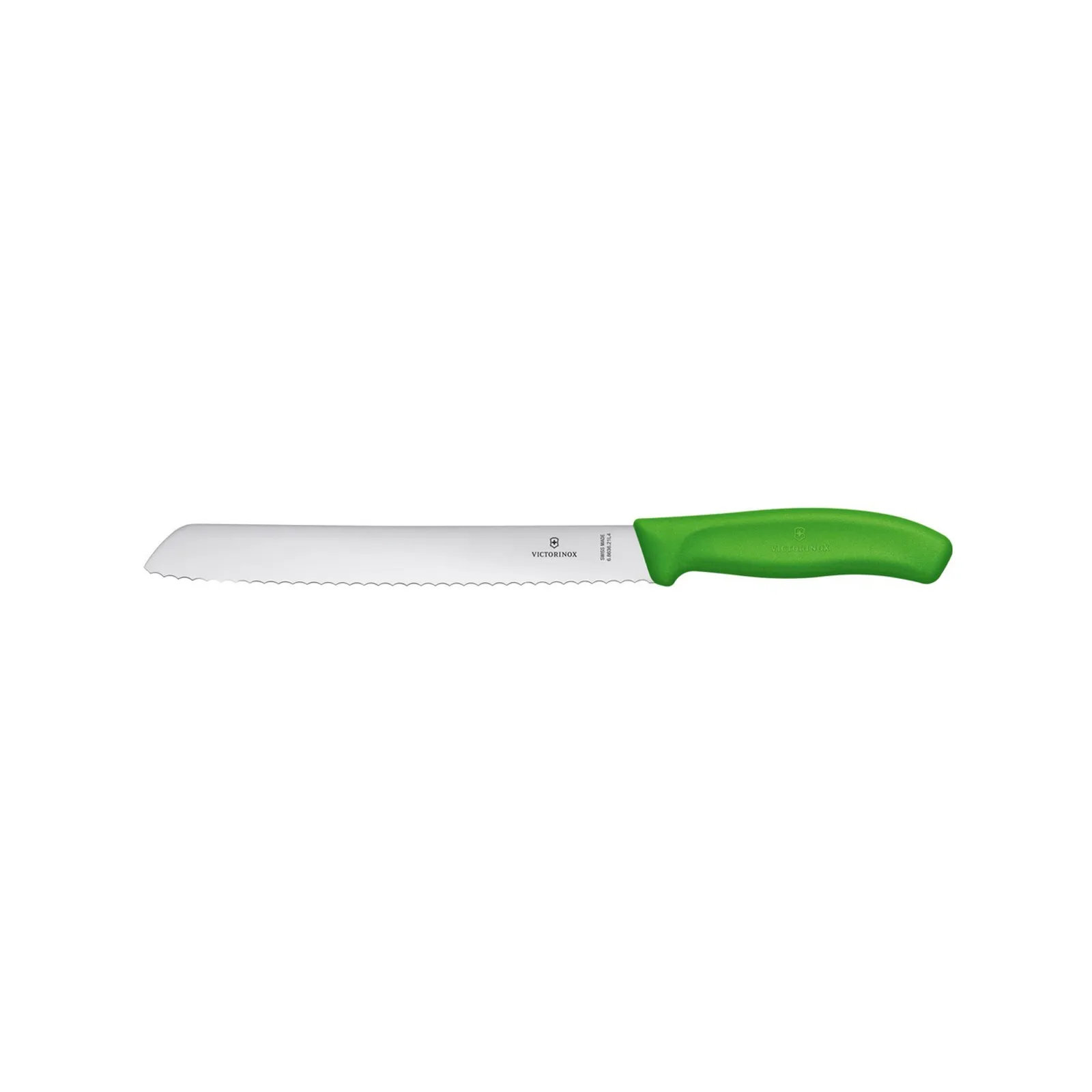 Victorinox 6.8636.21L4B - Bread Knife, 21cm, Wavy Edge Blade, Classic, Green, Blister