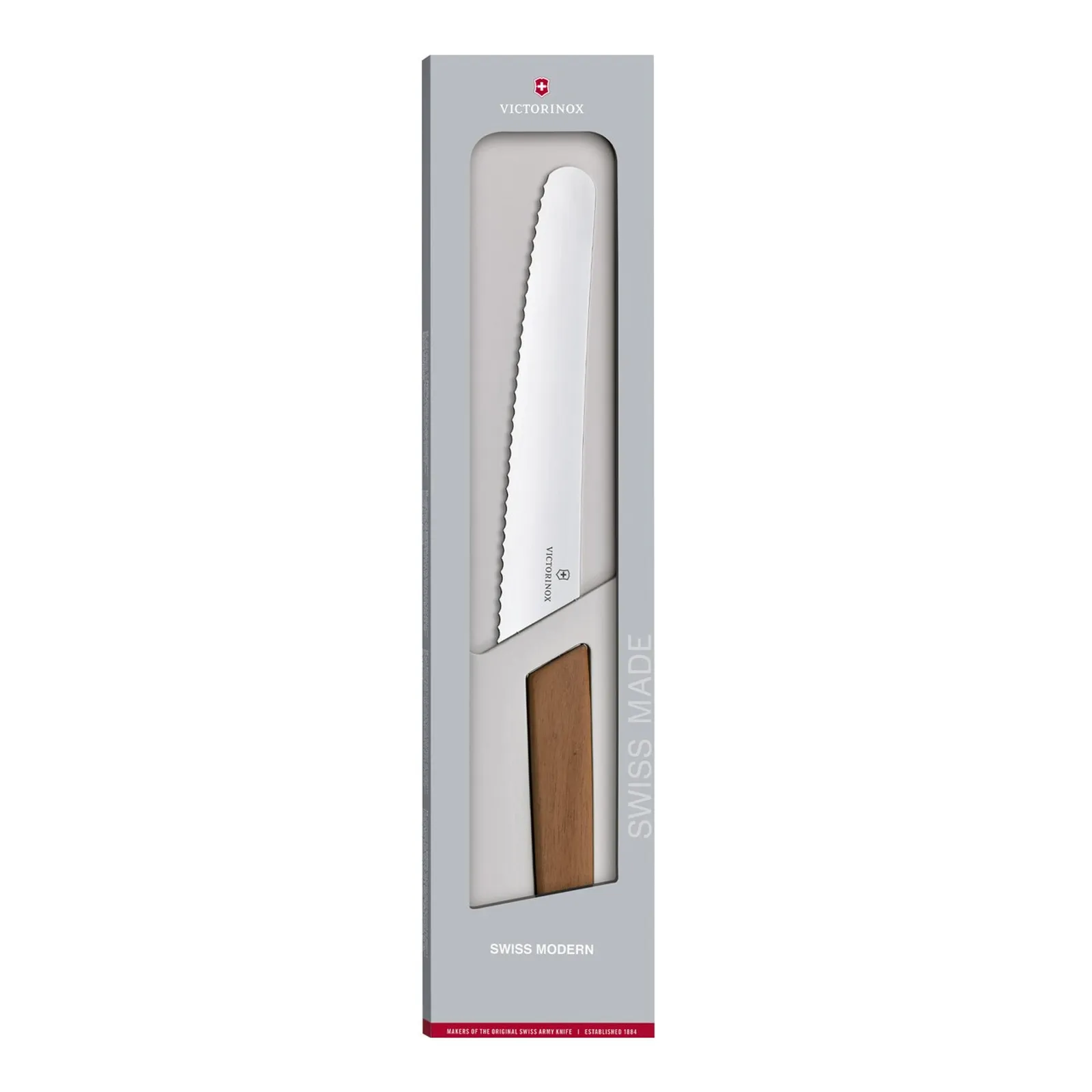 Victorinox 6.9070.22WG - Swiss Modern Bread & Pastry Knife, 22cm, walnut handle, GB
