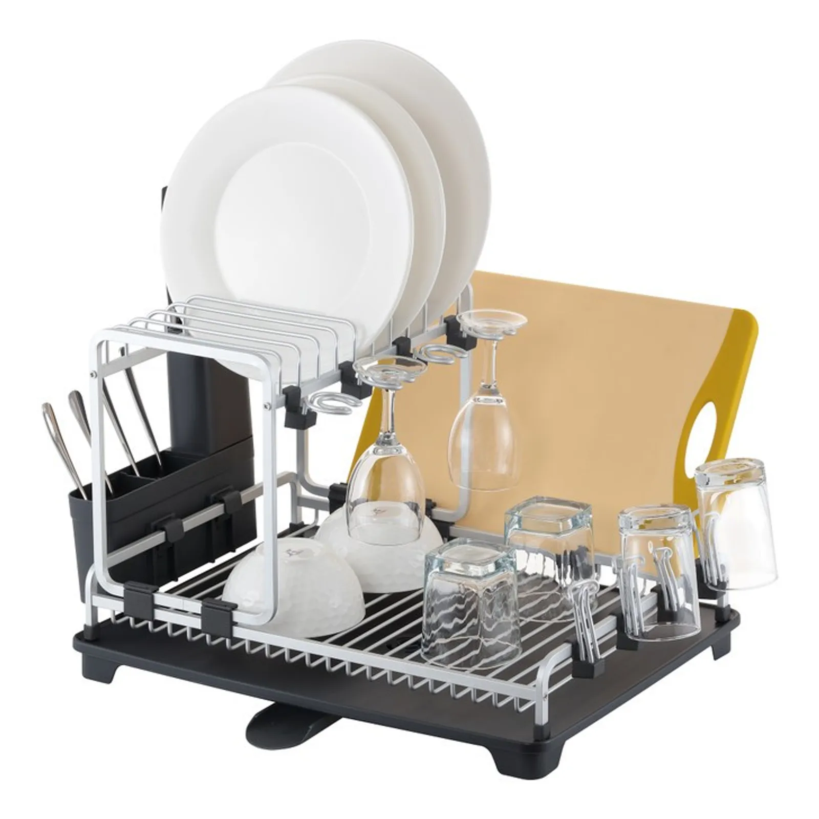 Avanti 13320 - Apex Aluminium Double Deck Dish Rack with Draining Tray