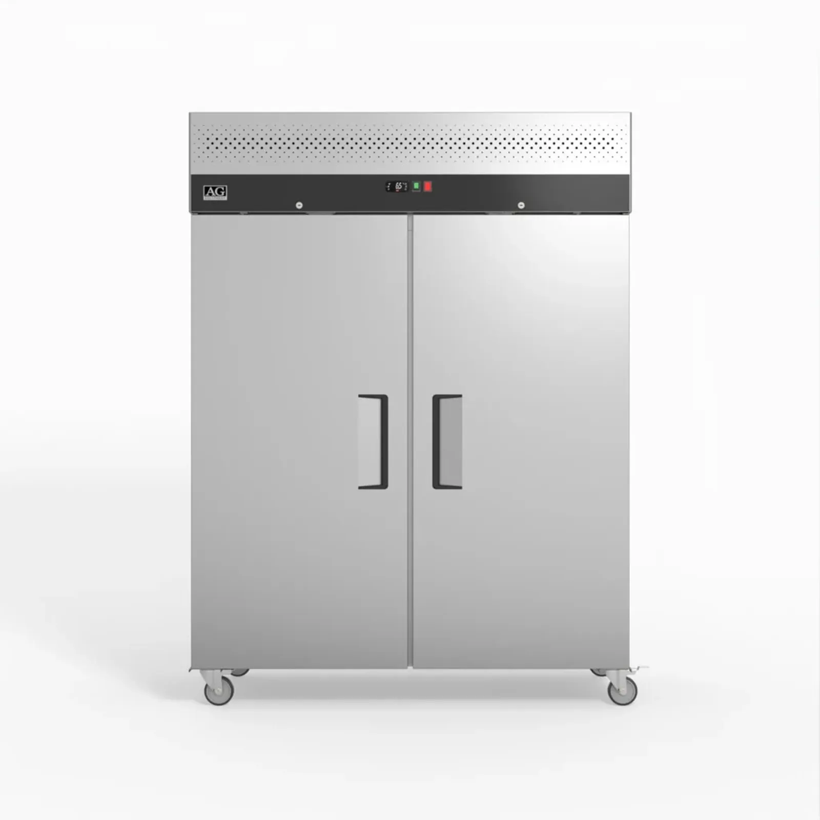 AG Equipment GNX1400BT - 1300L Upright Double Stainless Steel Door Freezer