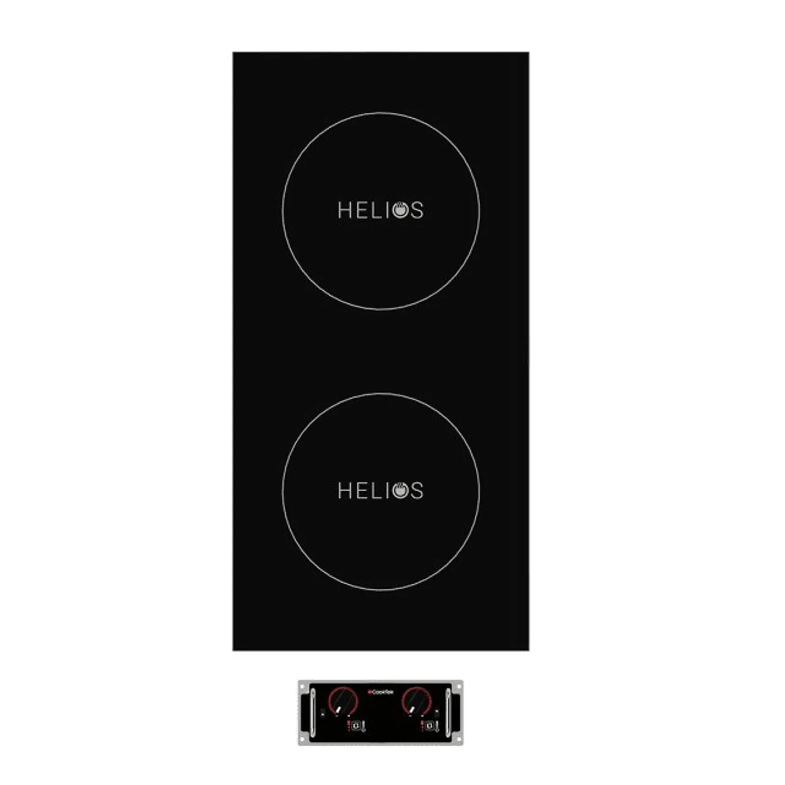 CookTek Helios Dual Hob Front to Back Drop-In Induction Cooktop 10 Amp