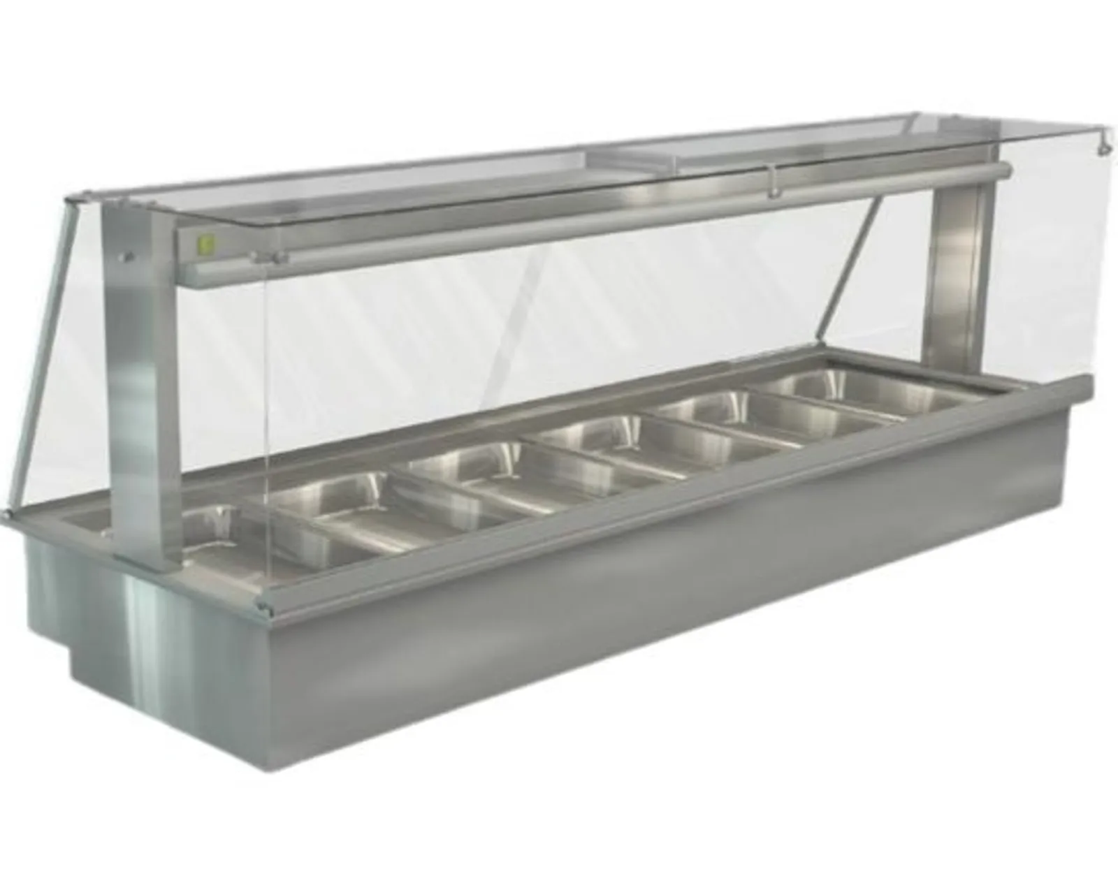 Cossiga LSBM6-FS - Bain Marie - Full Square Glass 2165mm